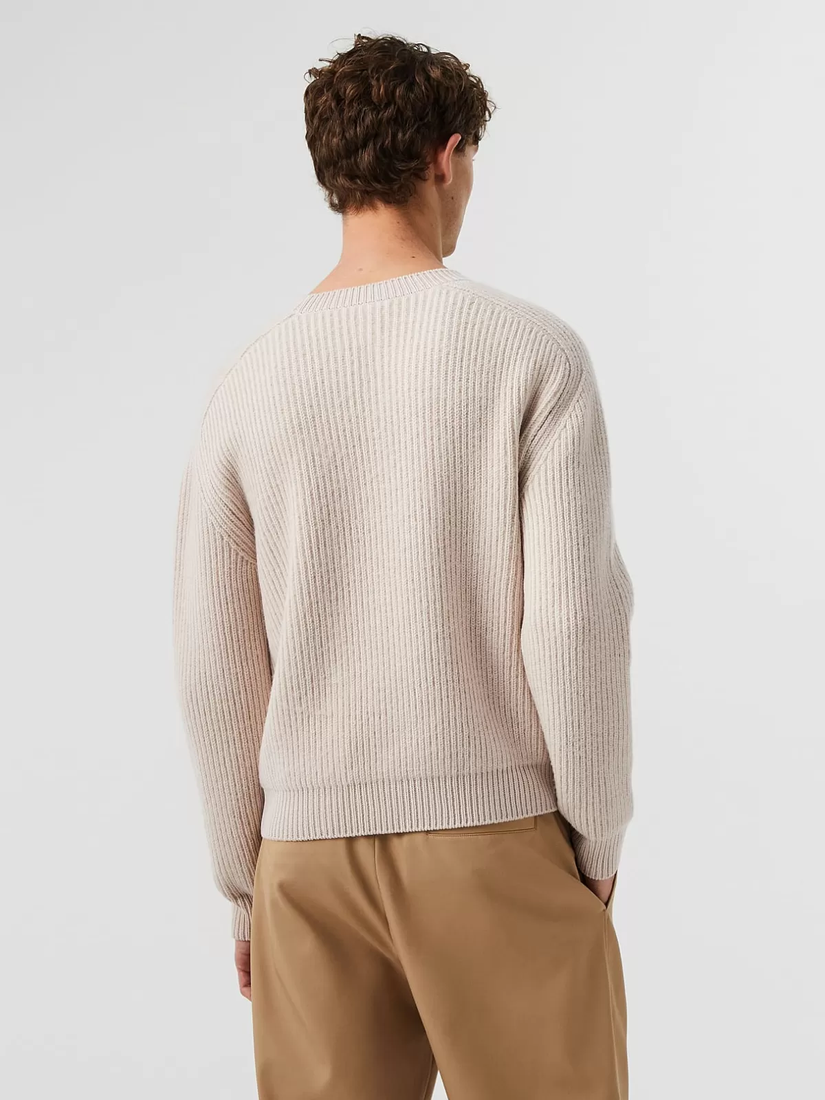 Best Sale AlphaTauri Chunky Knit Merino Wool Crewneck Sweater Chalk