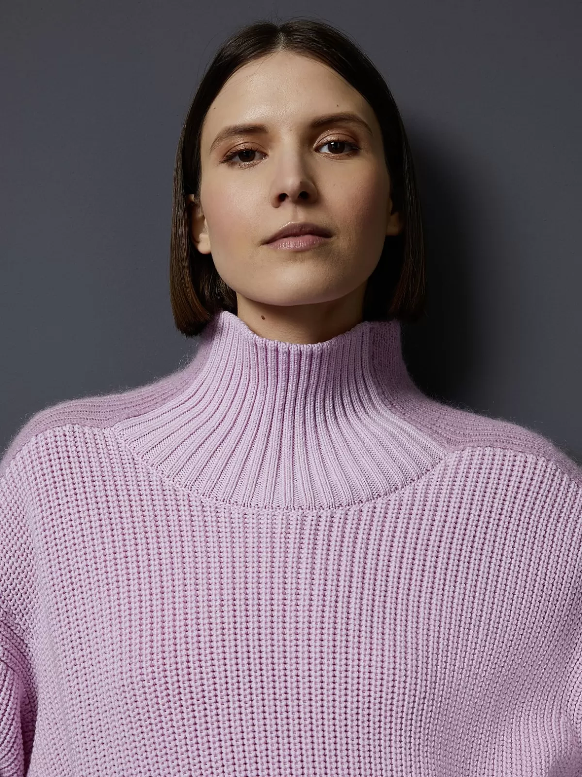 Fashion AlphaTauri Chunky Knit Mohair-Merino Turtleneck Pale Lilac