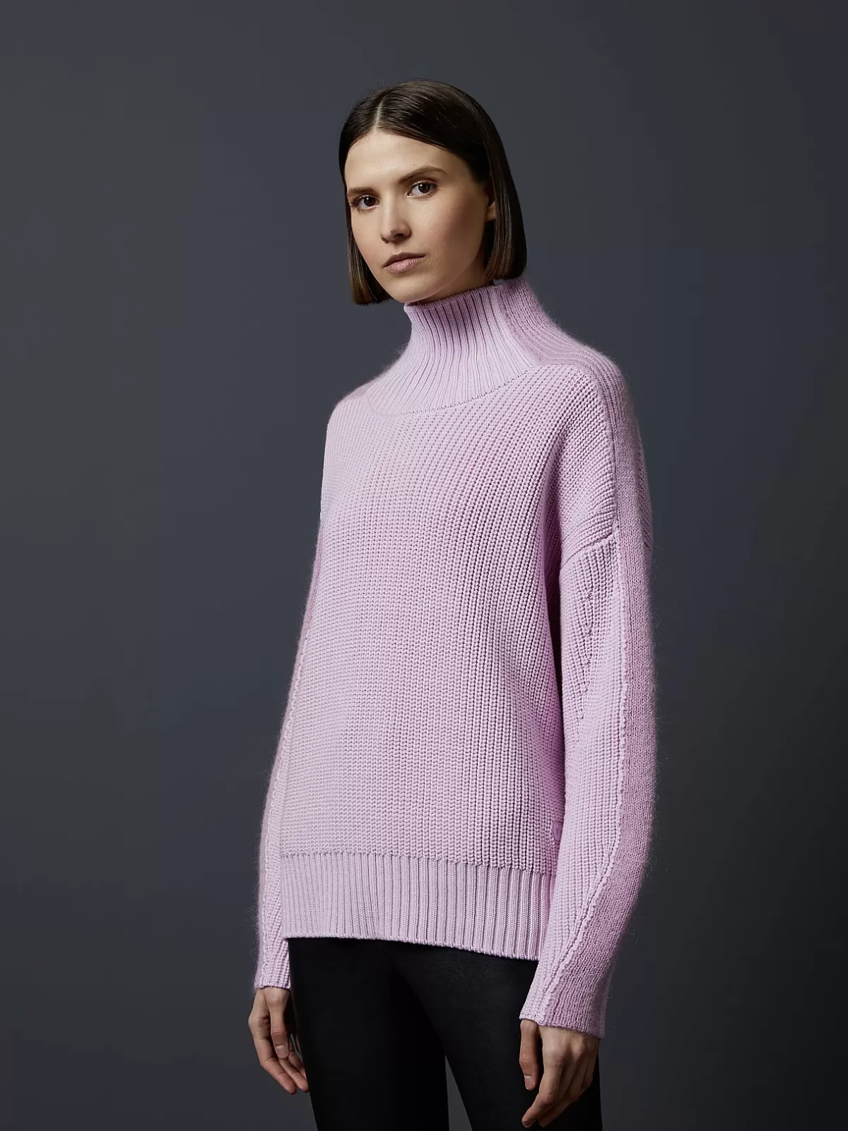 Fashion AlphaTauri Chunky Knit Mohair-Merino Turtleneck Pale Lilac