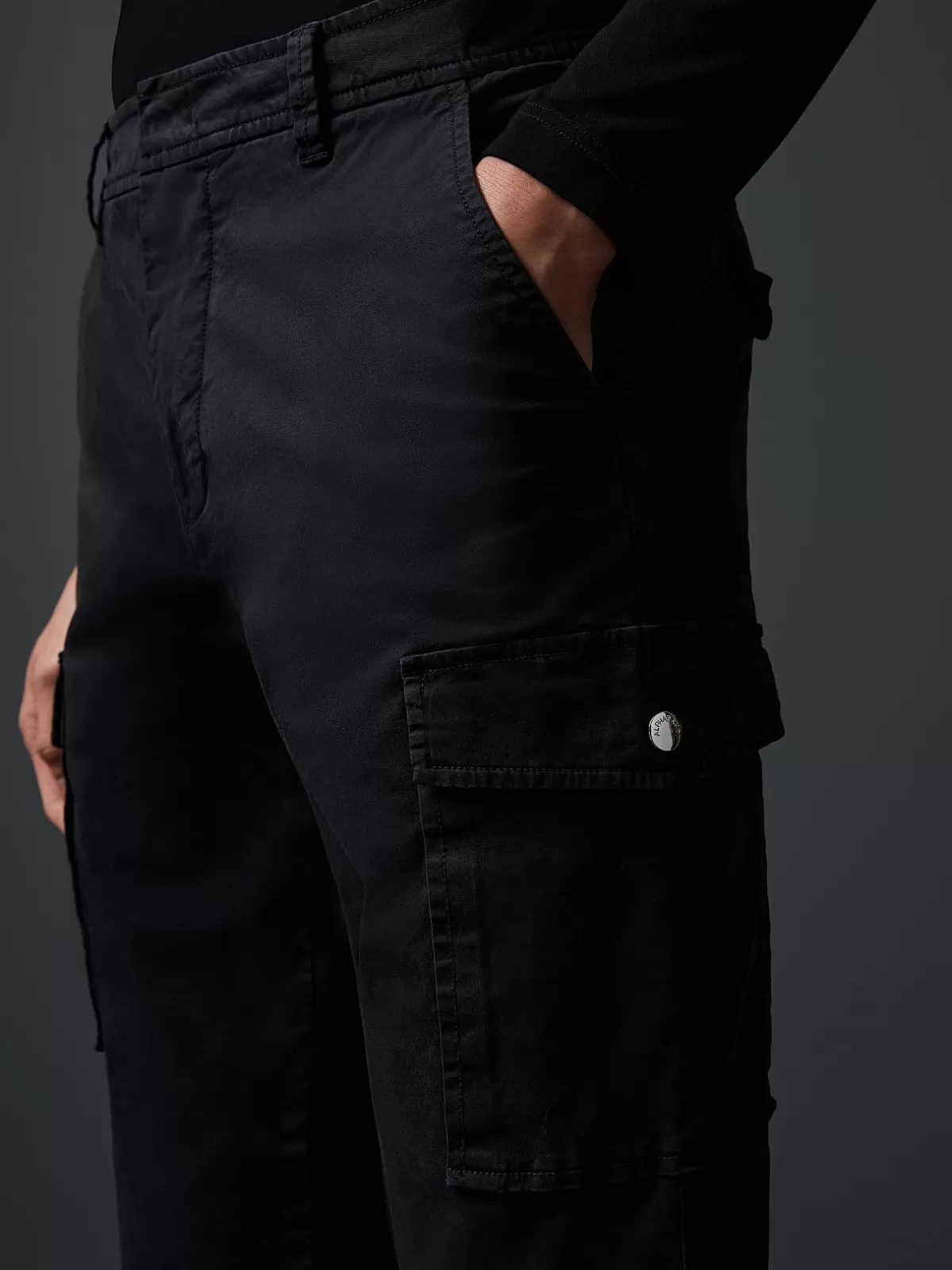 Cheap AlphaTauri Cotton Cargo Pants Black