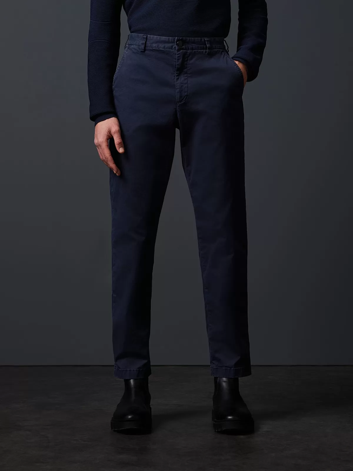 Online AlphaTauri Cotton Chino Navy