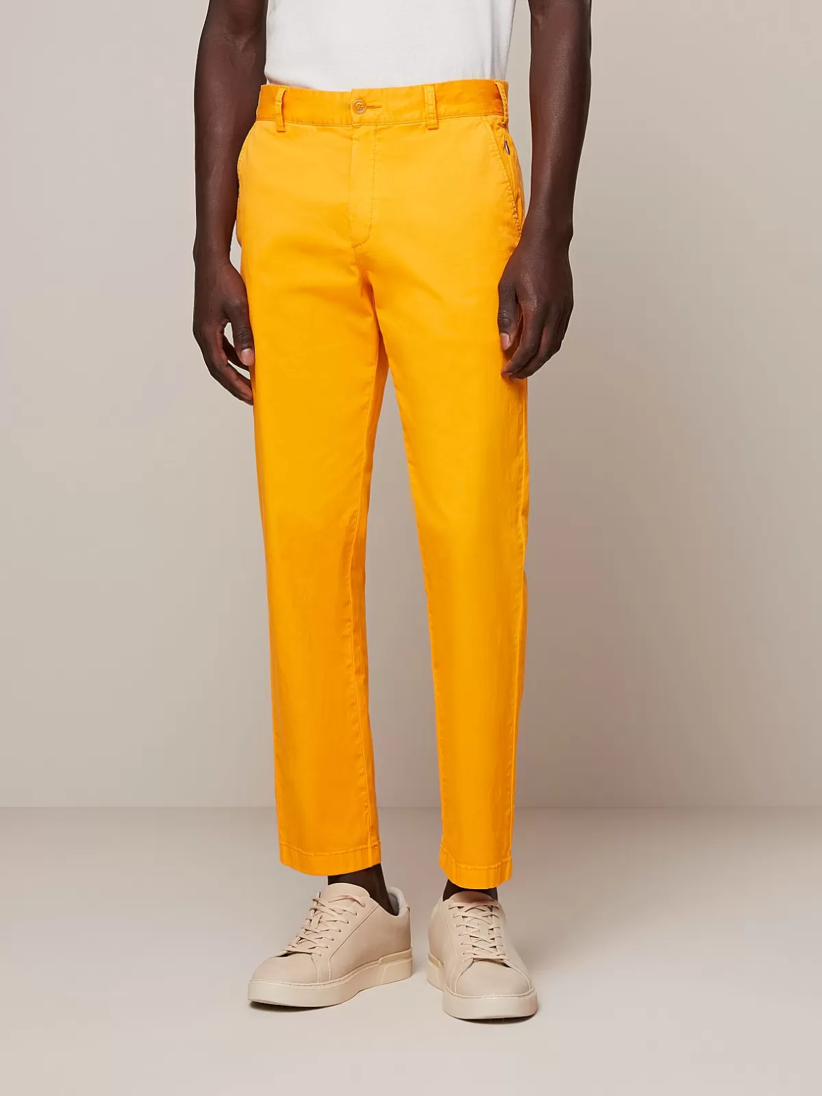 Fashion AlphaTauri Cotton Chino Pants Warm Yellow