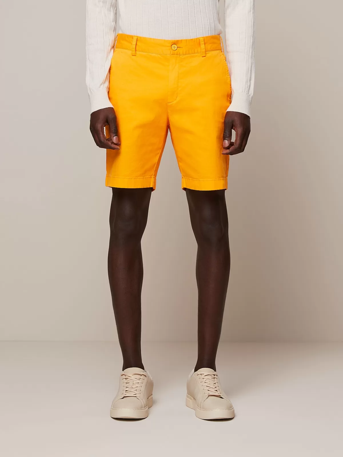 Outlet AlphaTauri Cotton Chino Shorts Warm Yellow