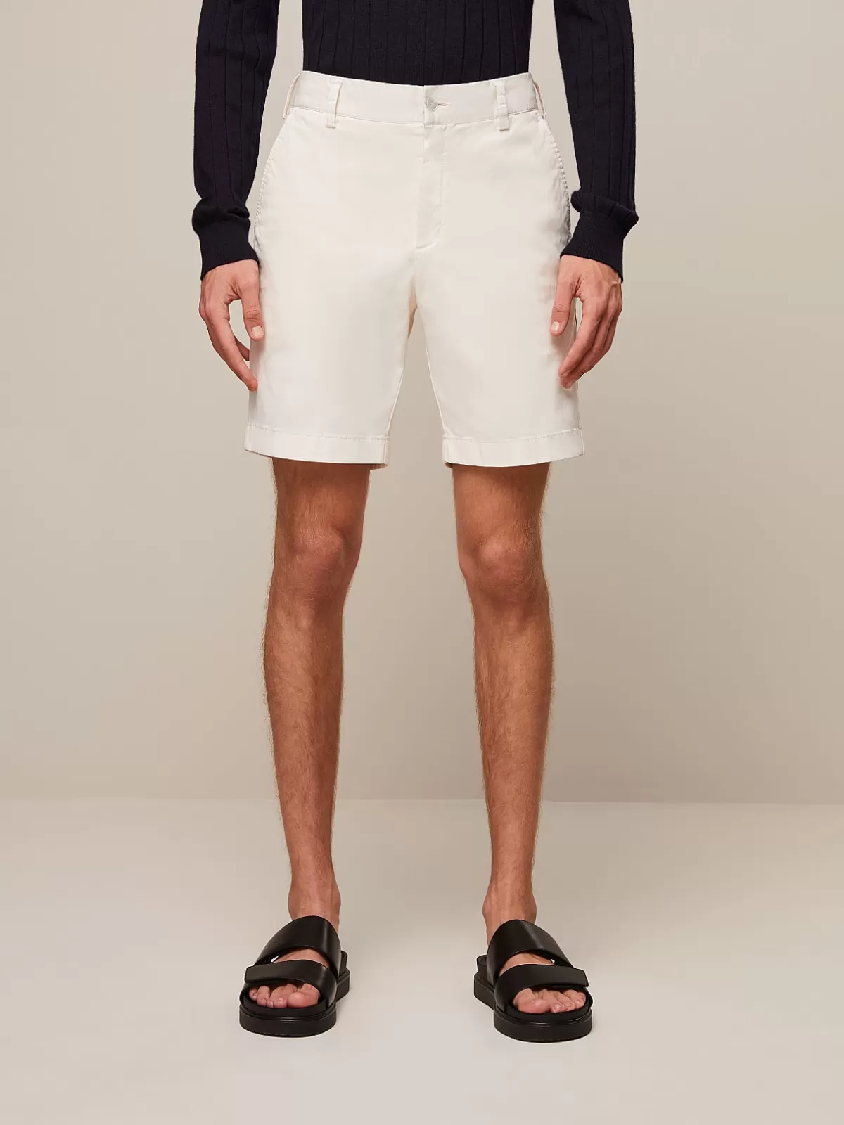 Cheap AlphaTauri Cotton Chino Shorts Off White