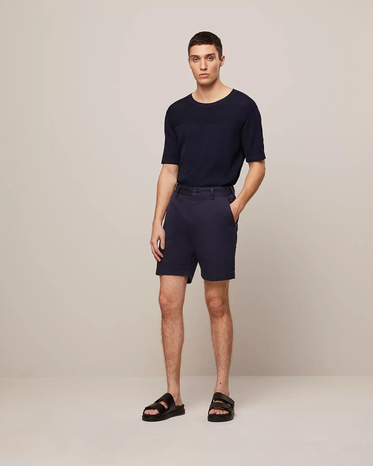 Best AlphaTauri Cotton Chino Shorts Navy