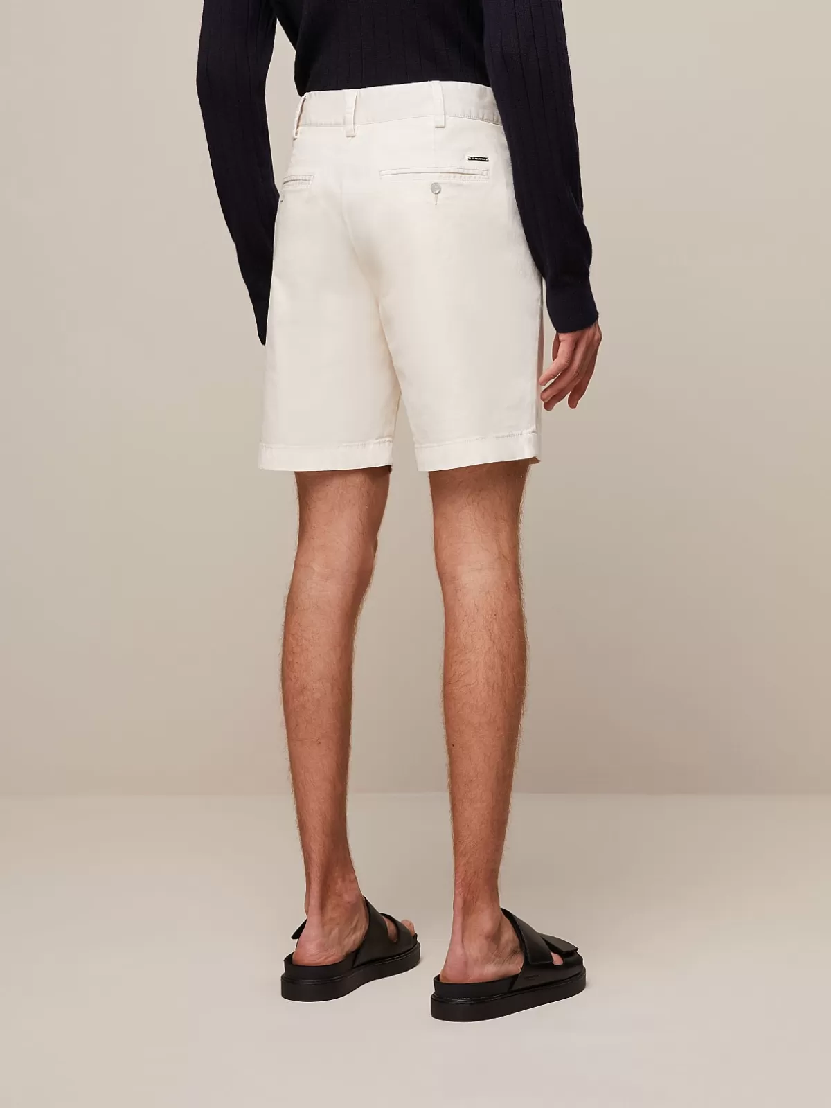 Cheap AlphaTauri Cotton Chino Shorts Off White