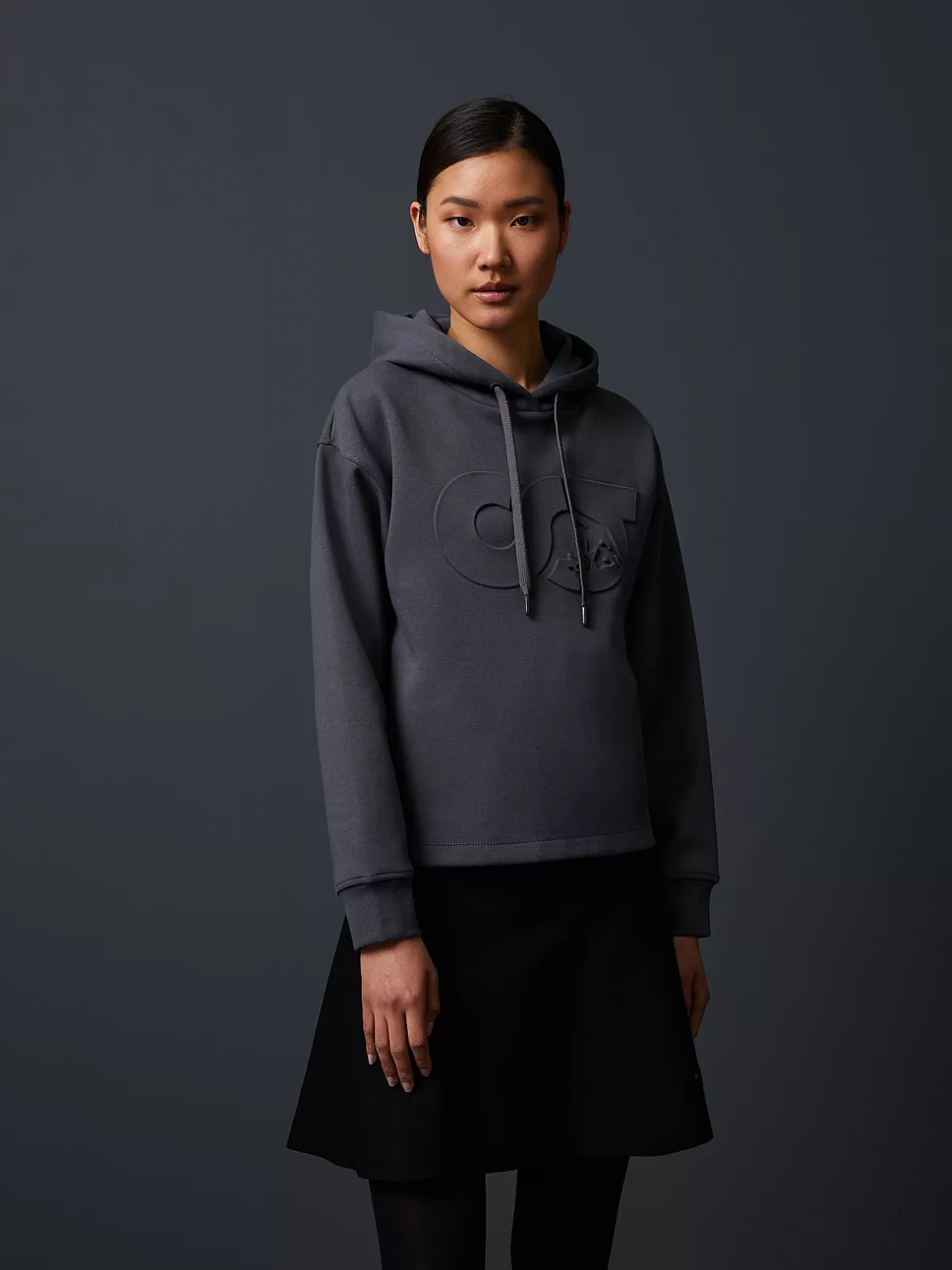 Cheap AlphaTauri Cropped Logo Hoodie Grey