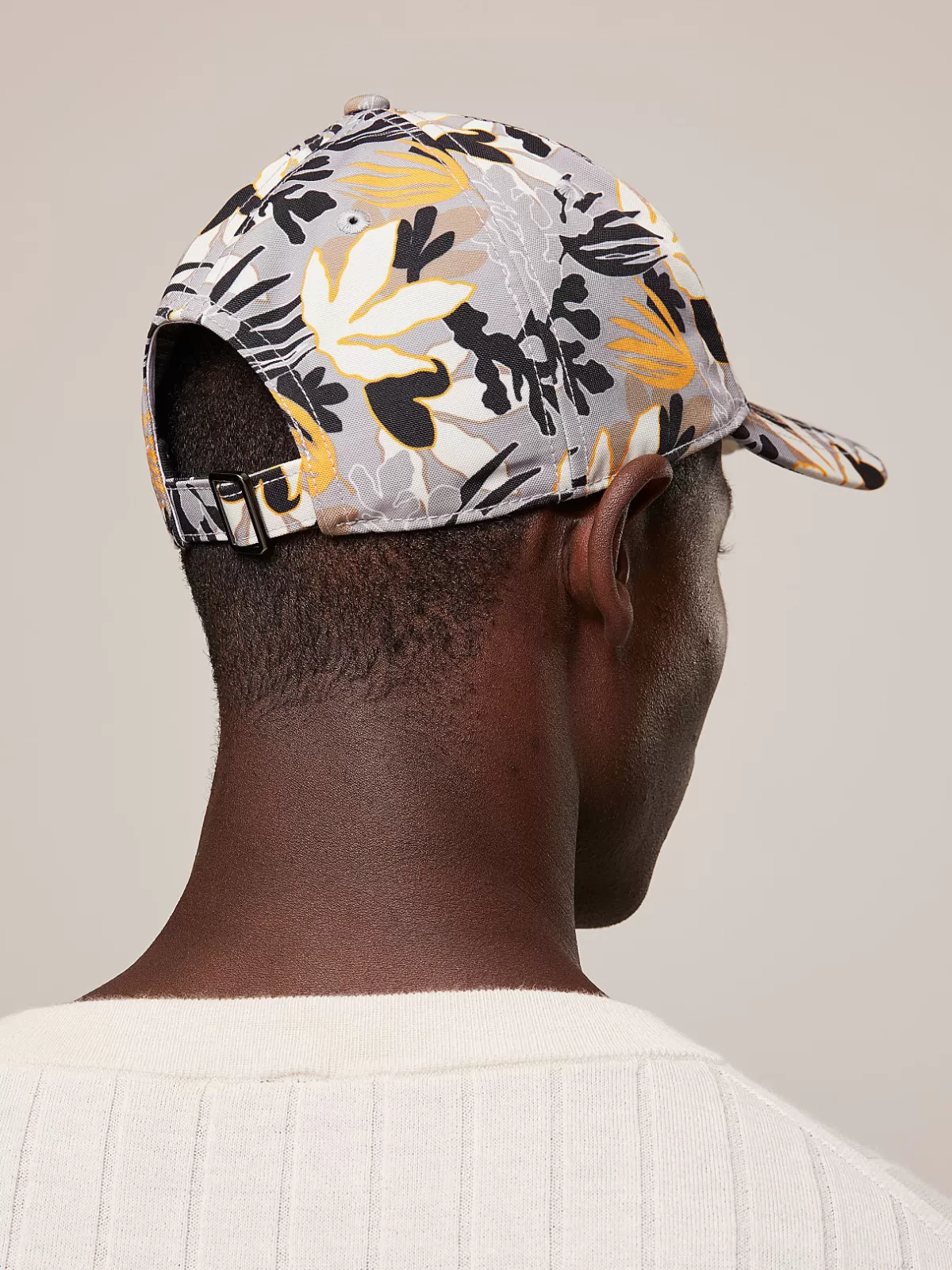 New AlphaTauri Curved Cap With Floral Print Sand