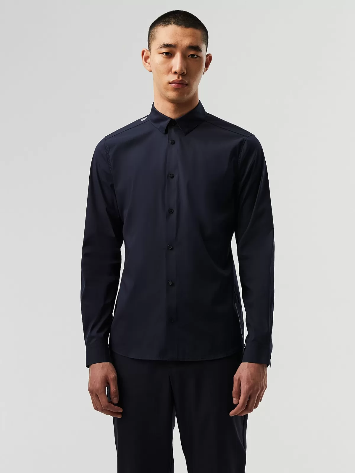 Shop AlphaTauri Easy Care Shirt Navy