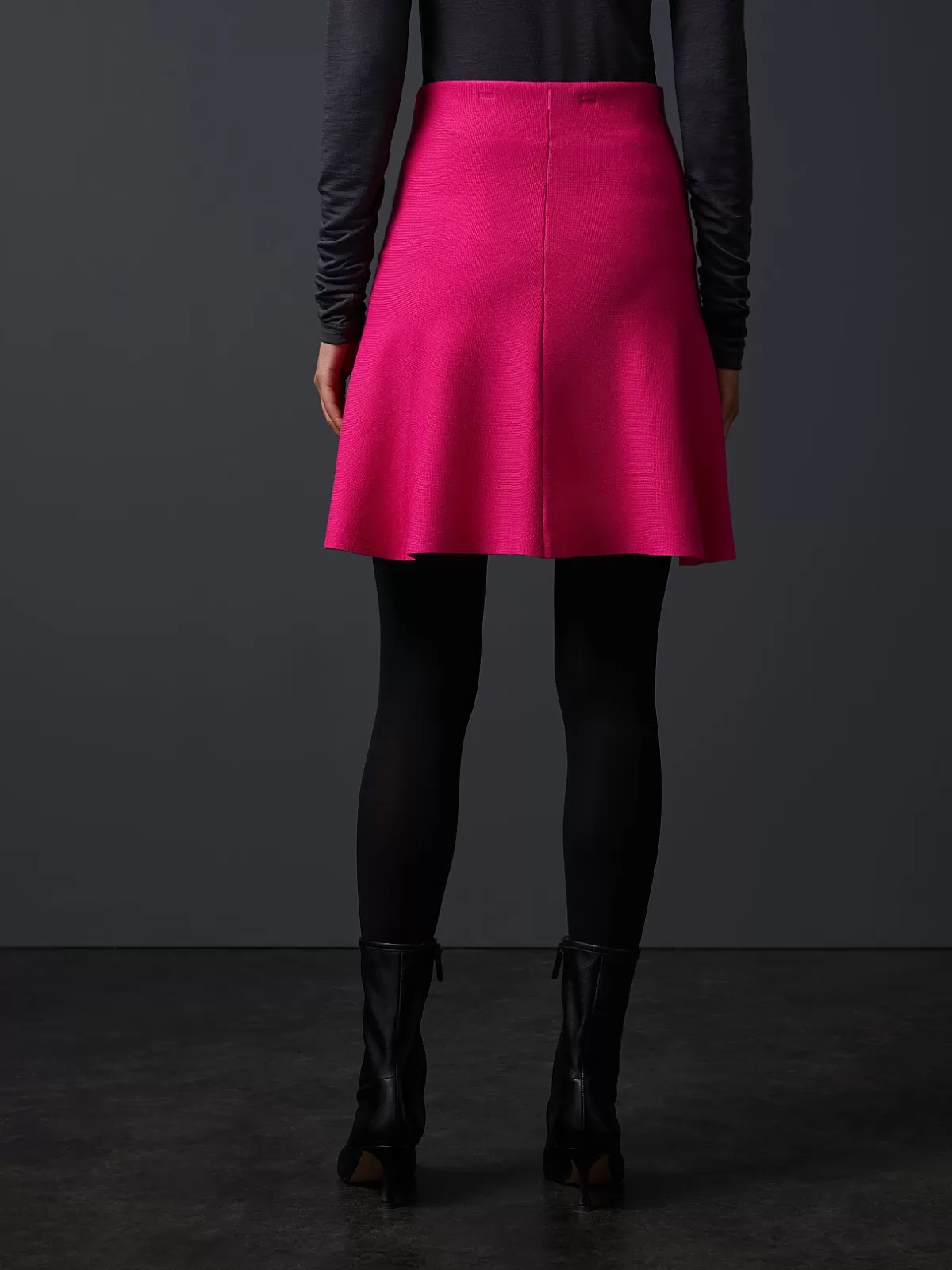 Discount AlphaTauri Flared Knit Skirt Pink