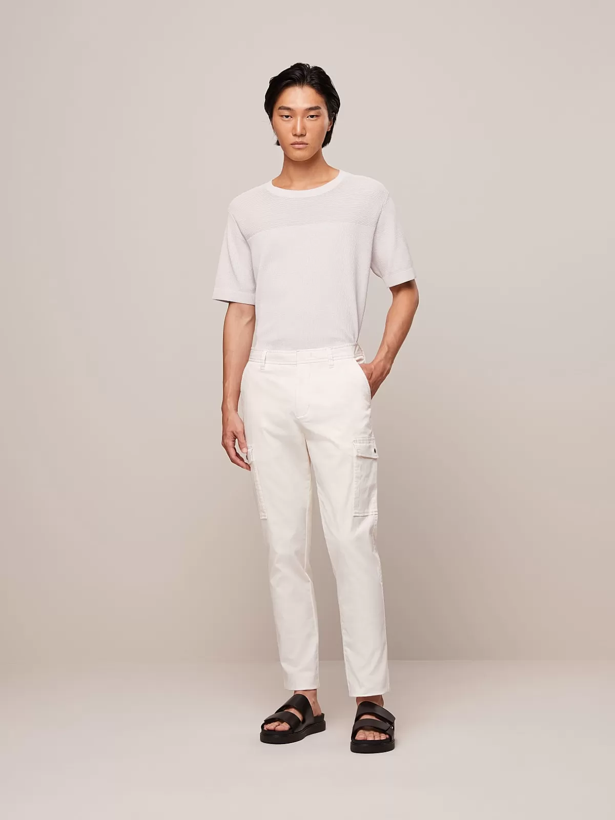 Cheap AlphaTauri Garment-Dyed Cotton Cargo Pants Off White