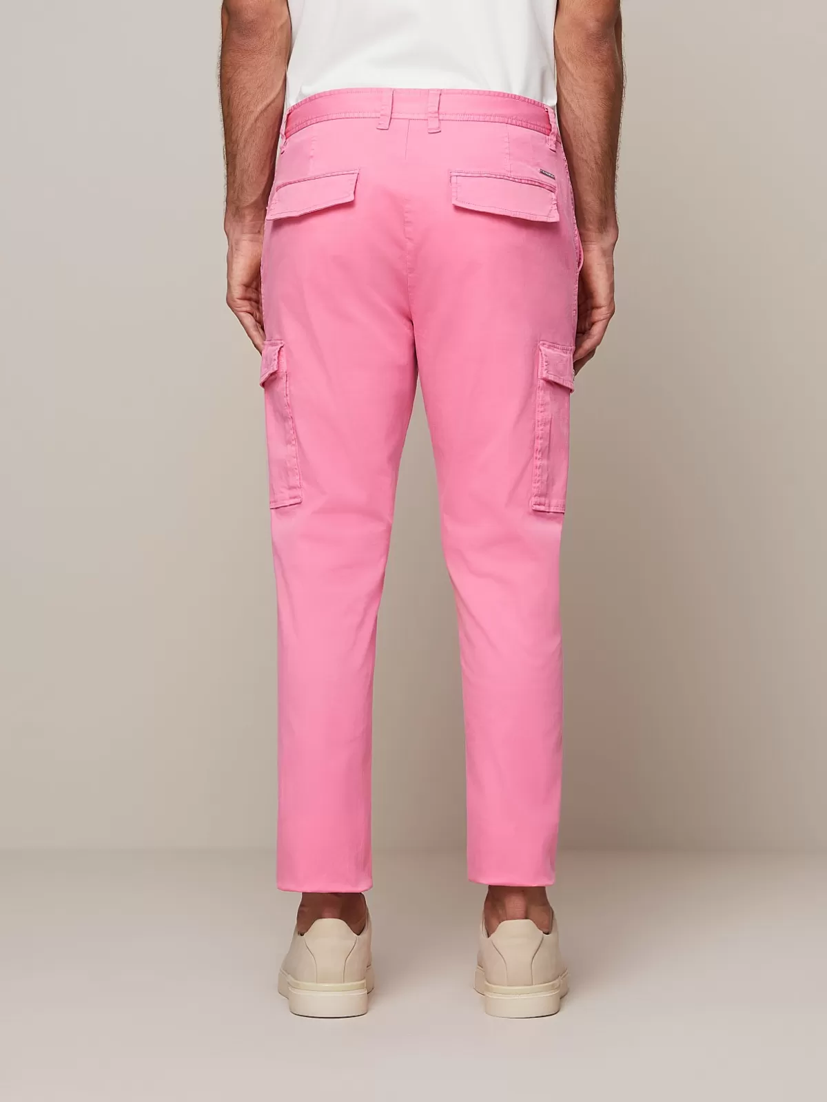 New AlphaTauri Garment-Dyed Cotton Cargo Pants Flamingo