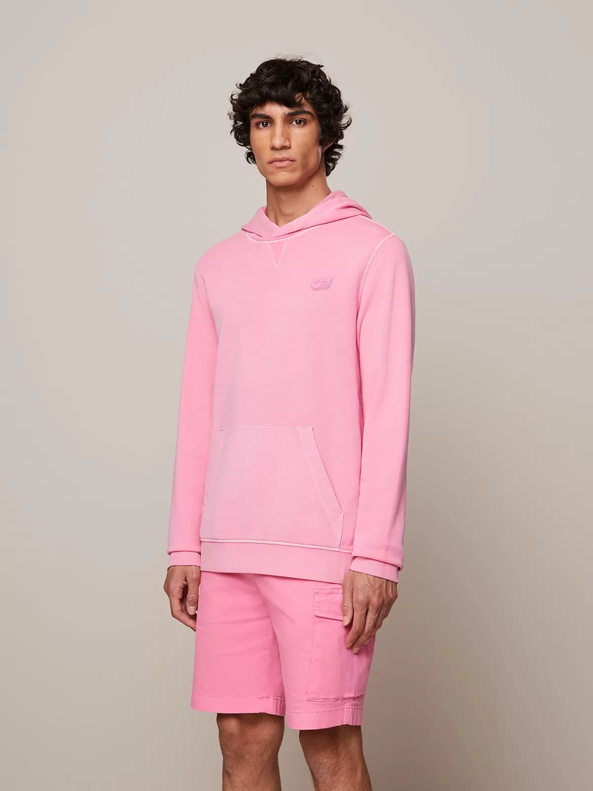 Store AlphaTauri Garment-Dyed Cotton Hoodie Flamingo