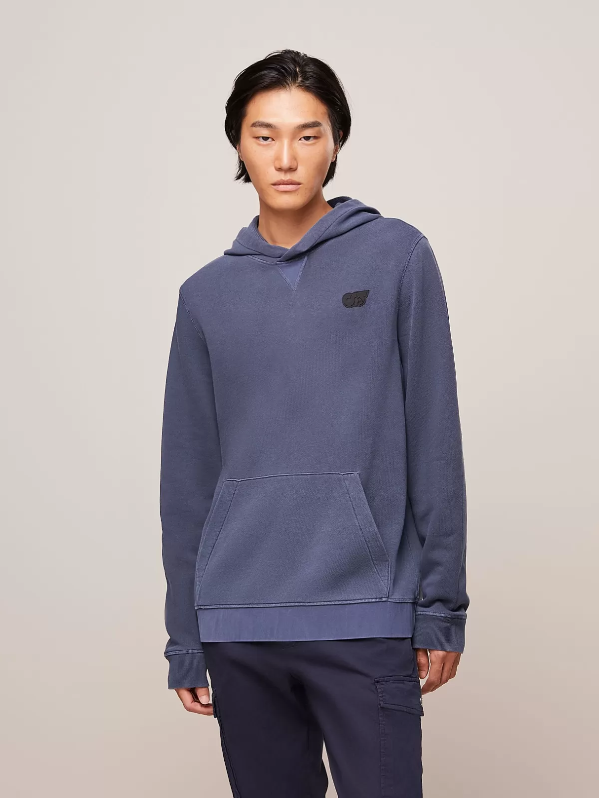 Cheap AlphaTauri Garment-Dyed Cotton Hoodie Navy