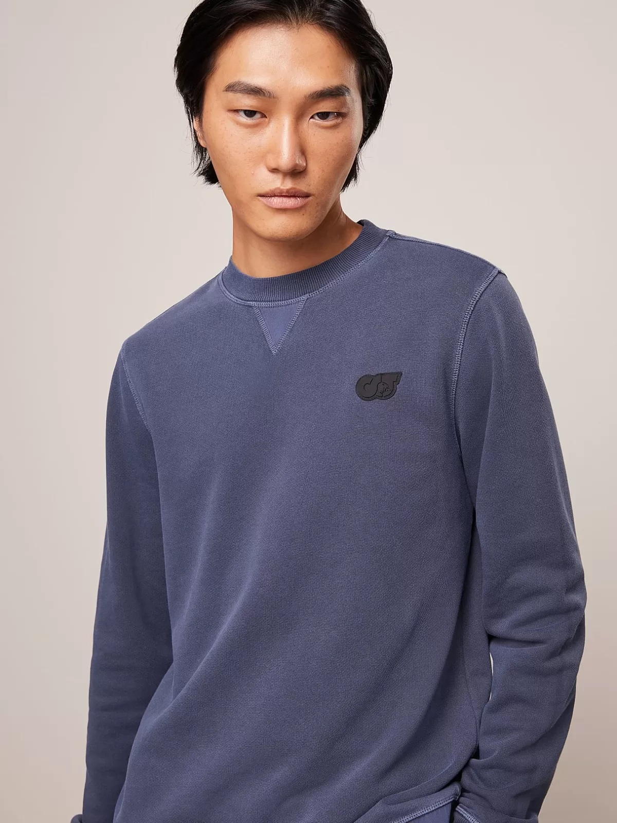 Cheap AlphaTauri Garment-Dyed Cotton Sweatshirt Navy