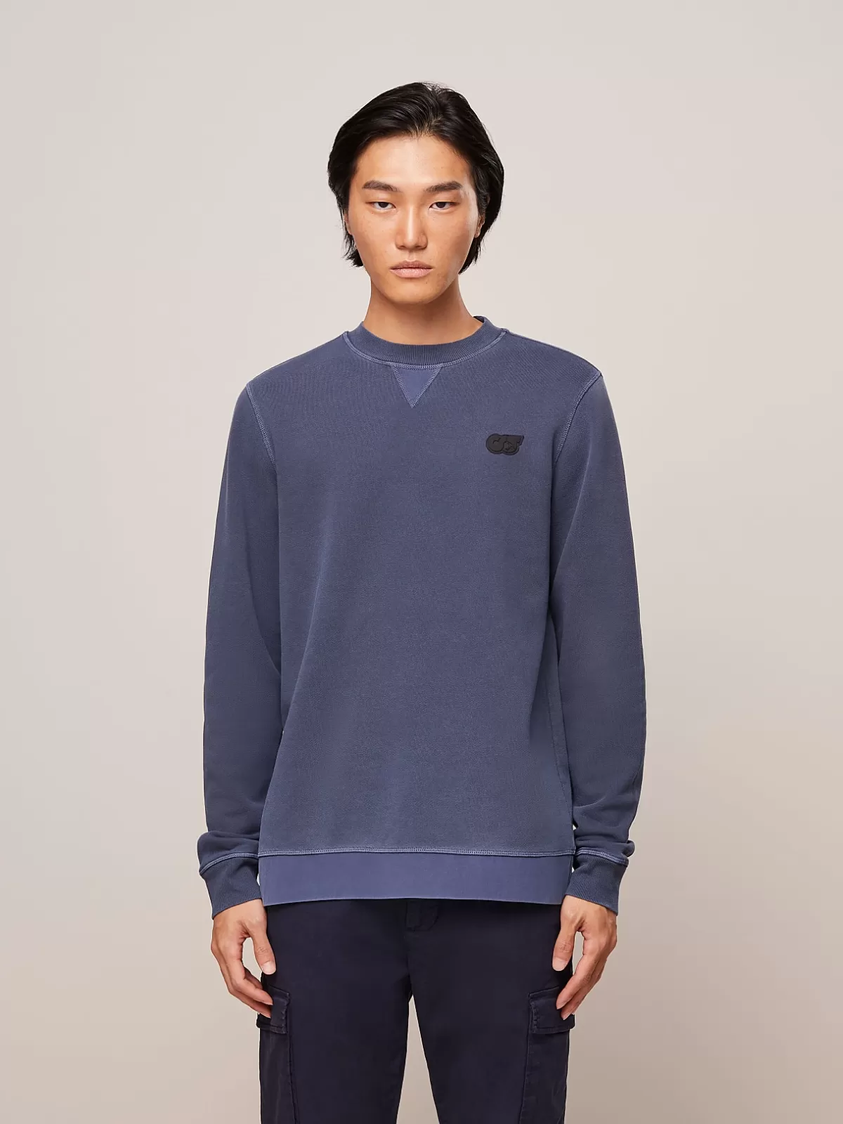 Cheap AlphaTauri Garment-Dyed Cotton Sweatshirt Navy