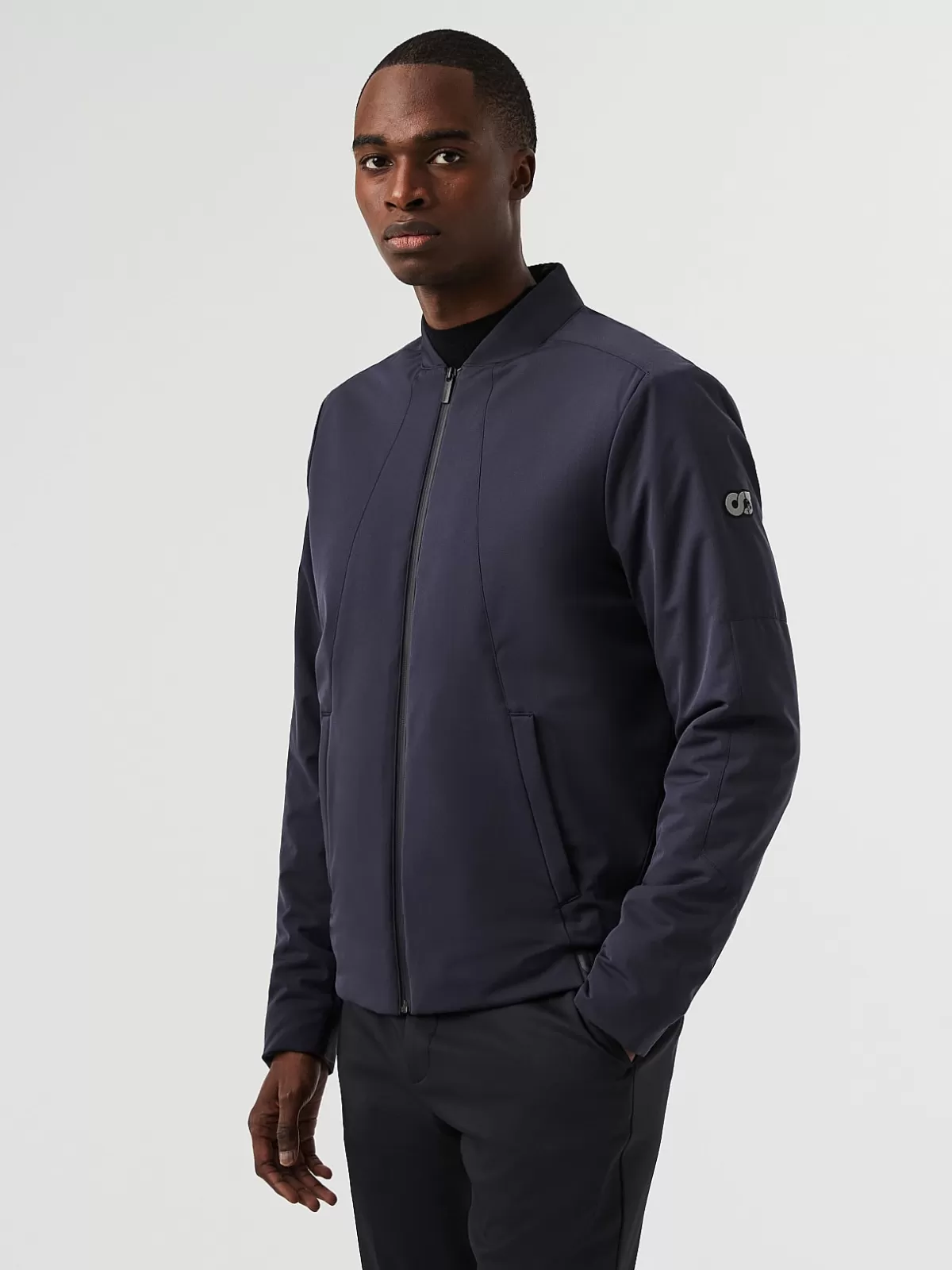 Discount AlphaTauri Heatable And Water-Repellent Bomber Jacket Navy