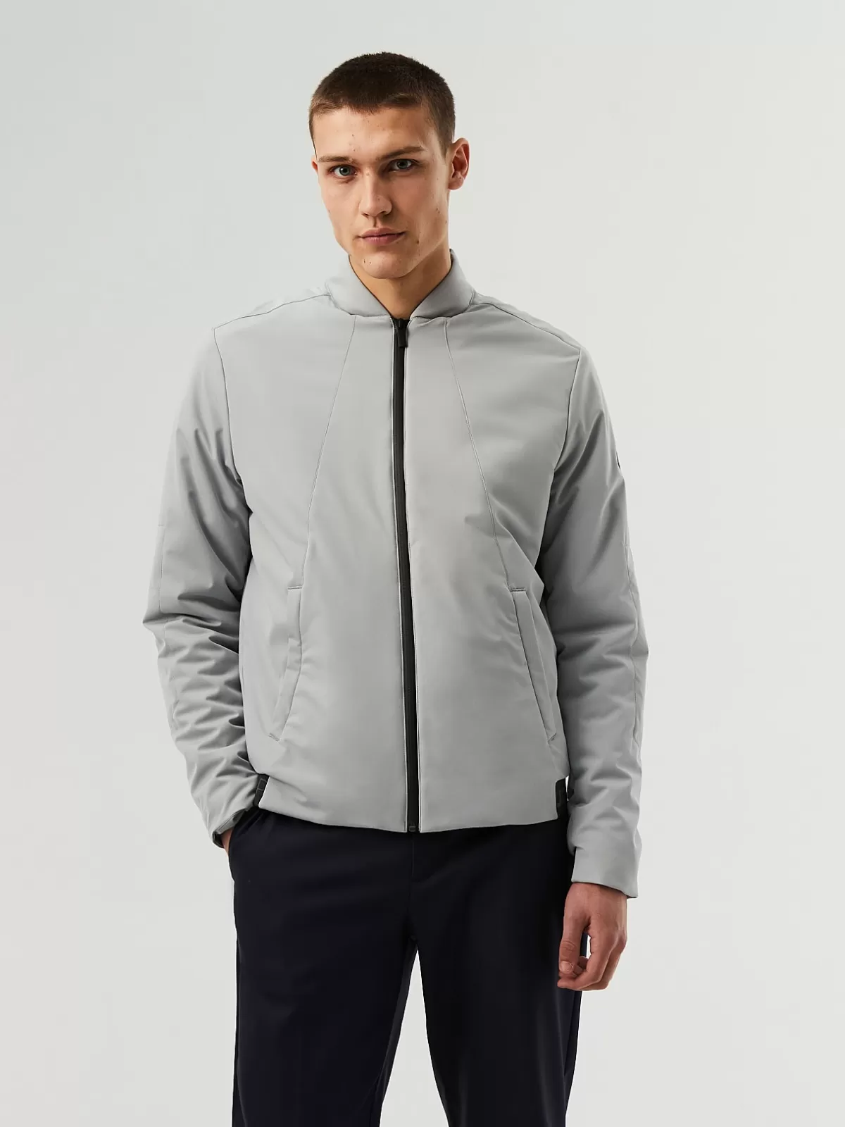 Sale AlphaTauri Heatable And Water-Repellent Bomber Jacket Light Grey