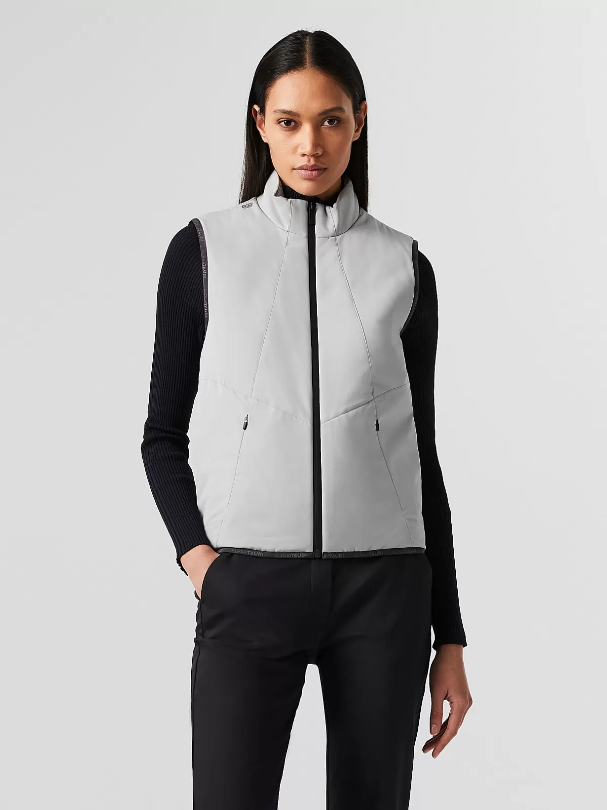 Outlet AlphaTauri Heatable And Water-Repellent Vest Light Grey