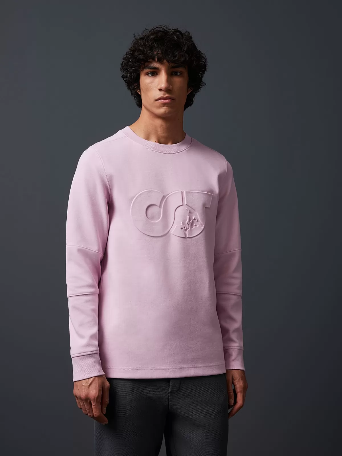 Store AlphaTauri Heavyweight Logo Crewneck Pale Lilac