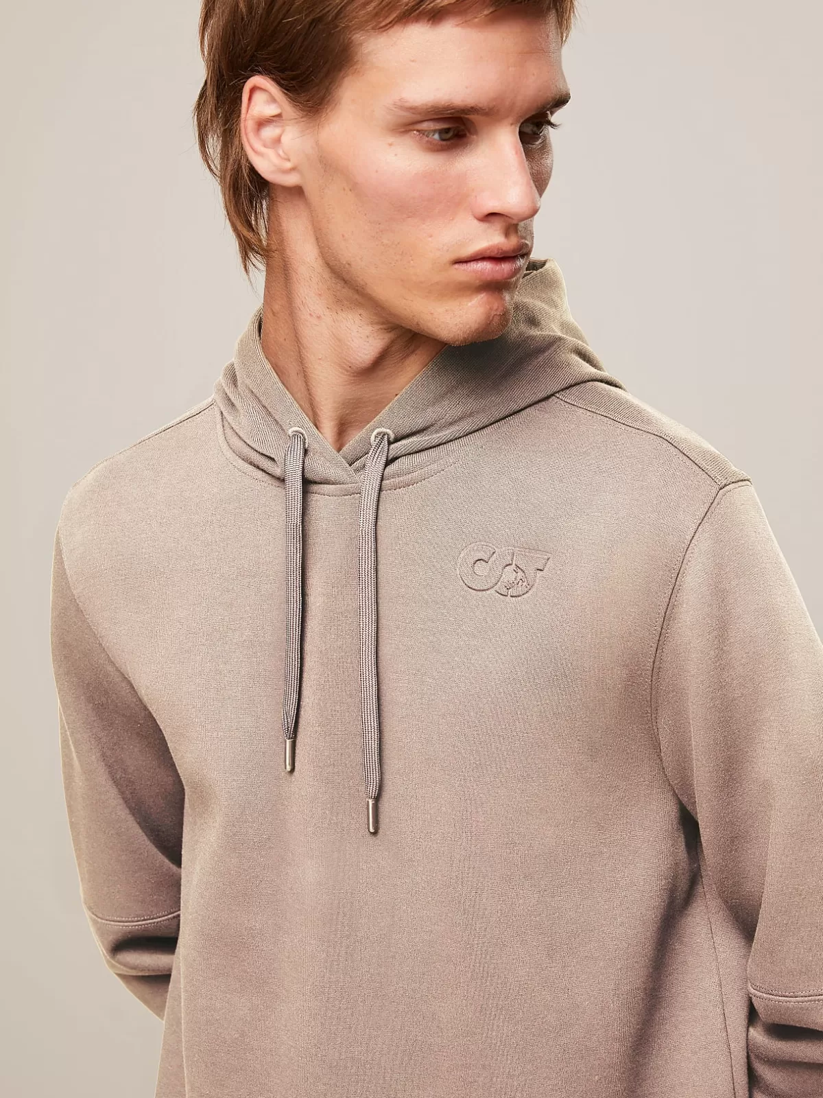 Clearance AlphaTauri Hoodie With Embossed Logo Detail Sand