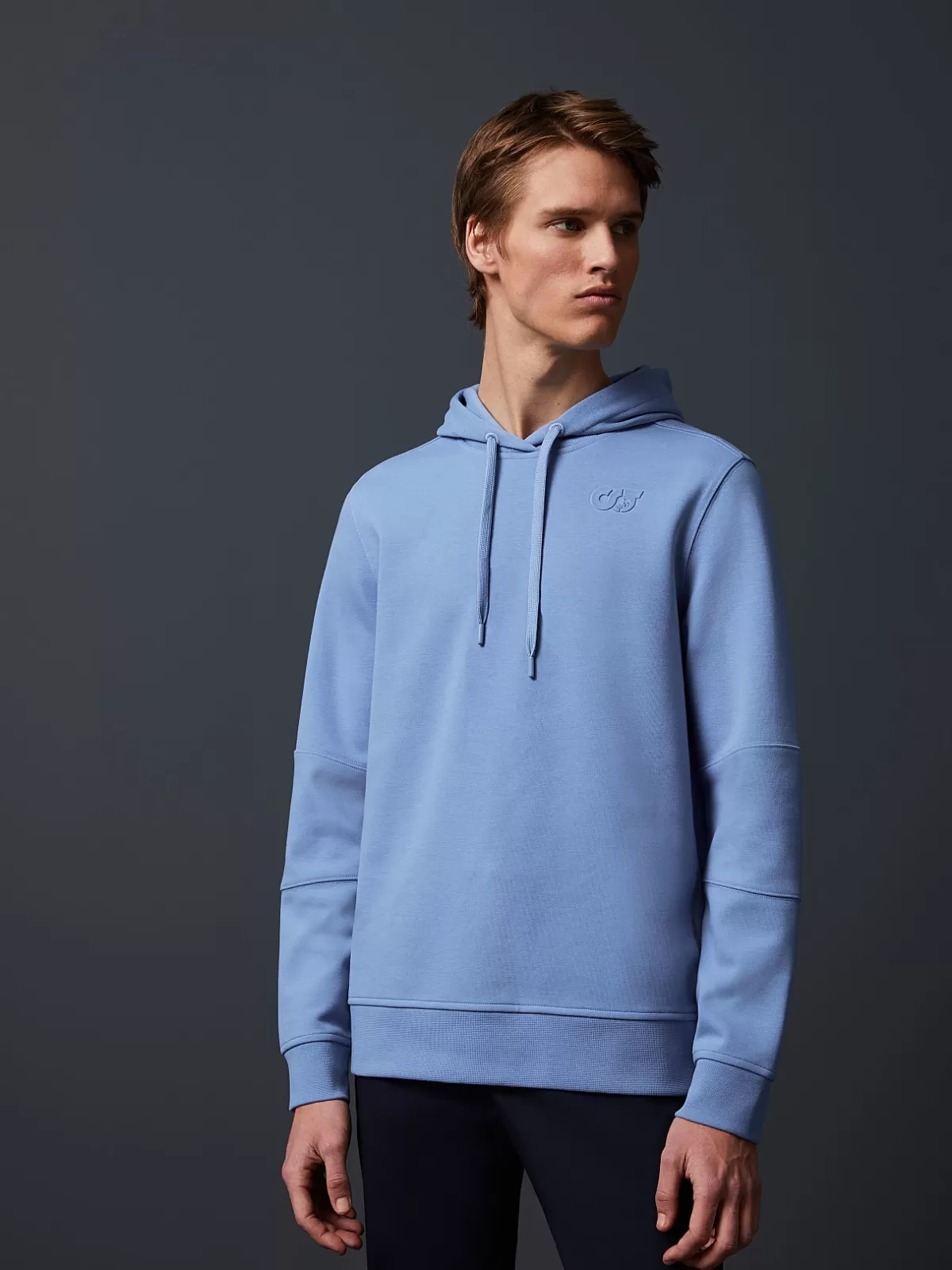 Store AlphaTauri Hoodie With Embossed Logo Detail Medium Blue