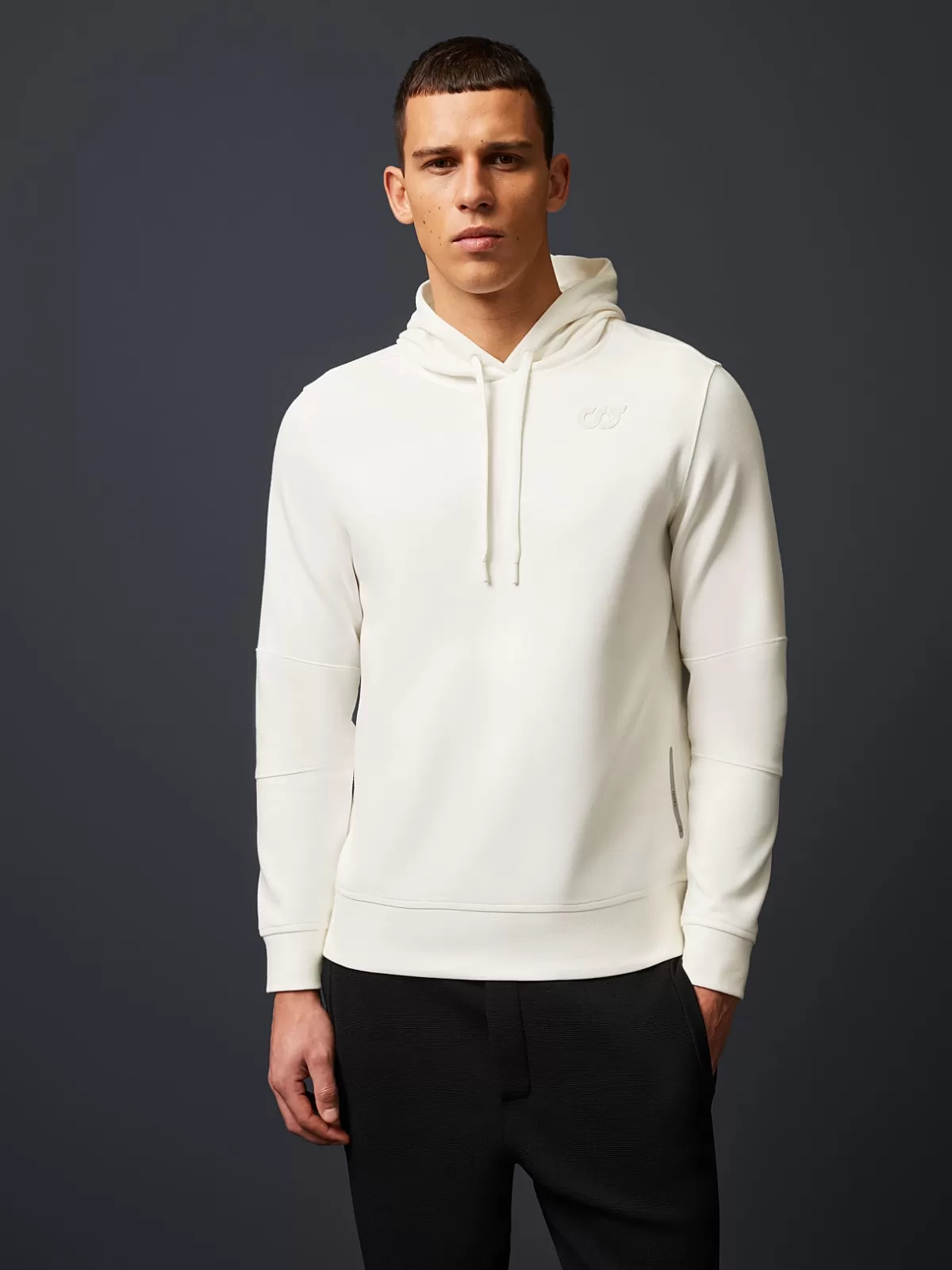 Clearance AlphaTauri Hoodie With Embossed Logo Detail Off White