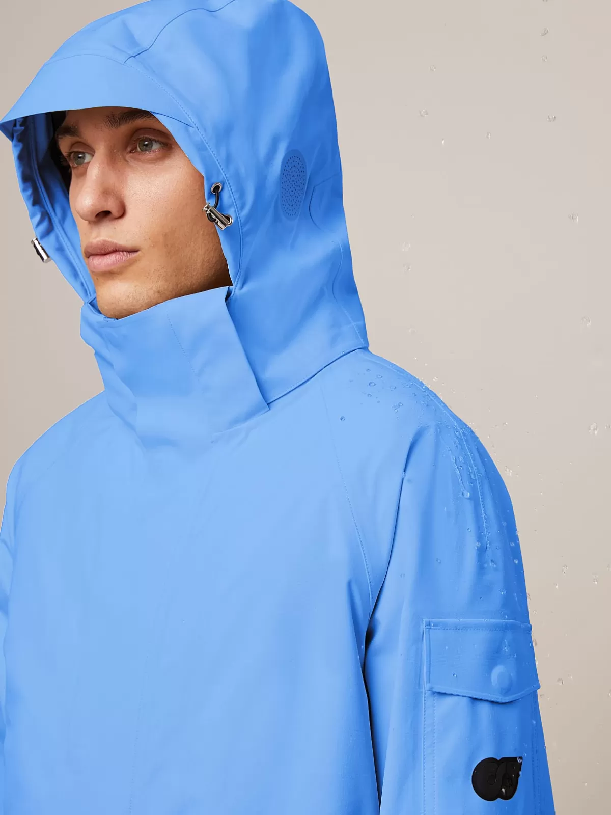 Store AlphaTauri Iconic Packable Waterproof Taurobran® Parka Sky Blue