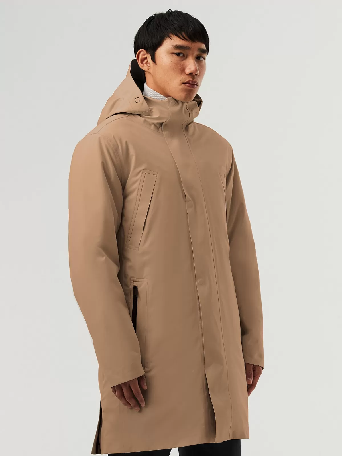 Sale AlphaTauri Iconic Packable Waterproof Taurobran® Parka Brown / Beige