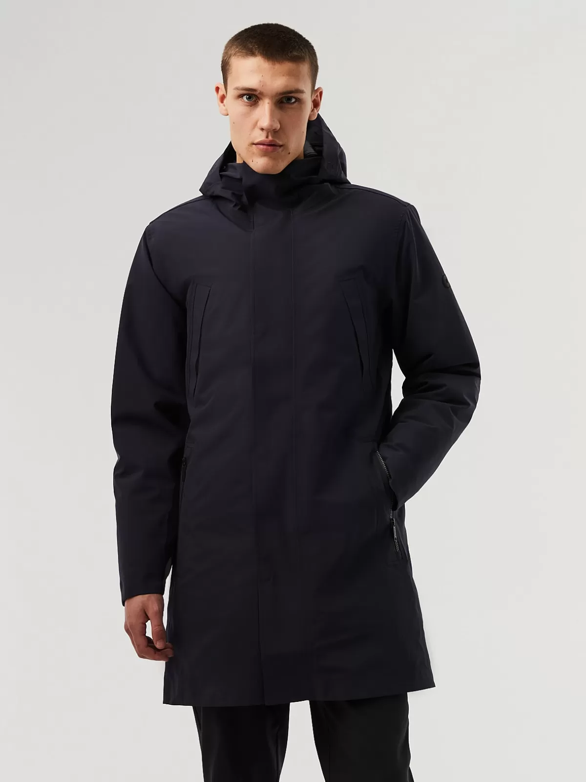 Clearance AlphaTauri Iconic Packable Waterproof Taurobran® Parka Navy