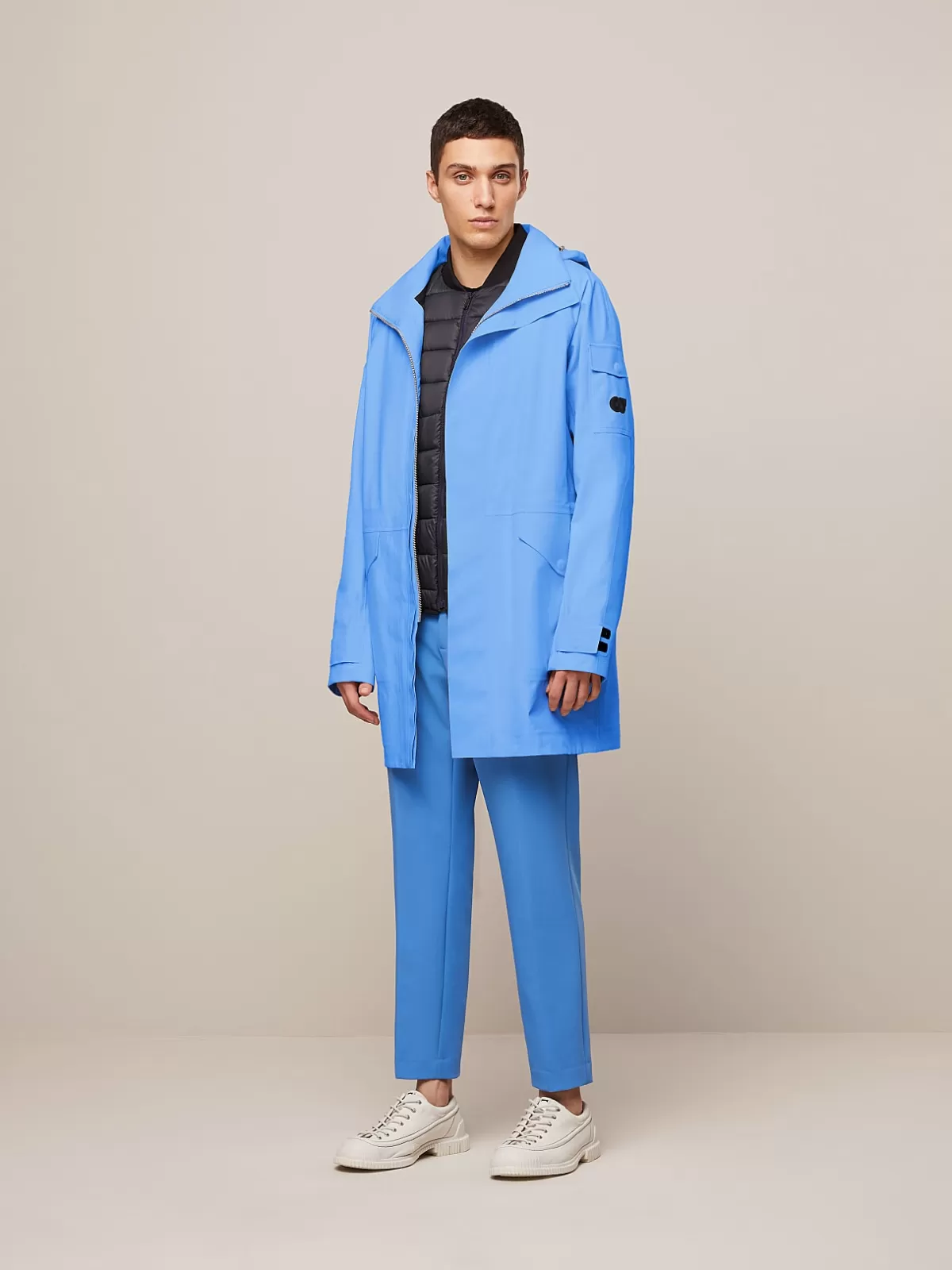 Store AlphaTauri Iconic Packable Waterproof Taurobran® Parka Sky Blue