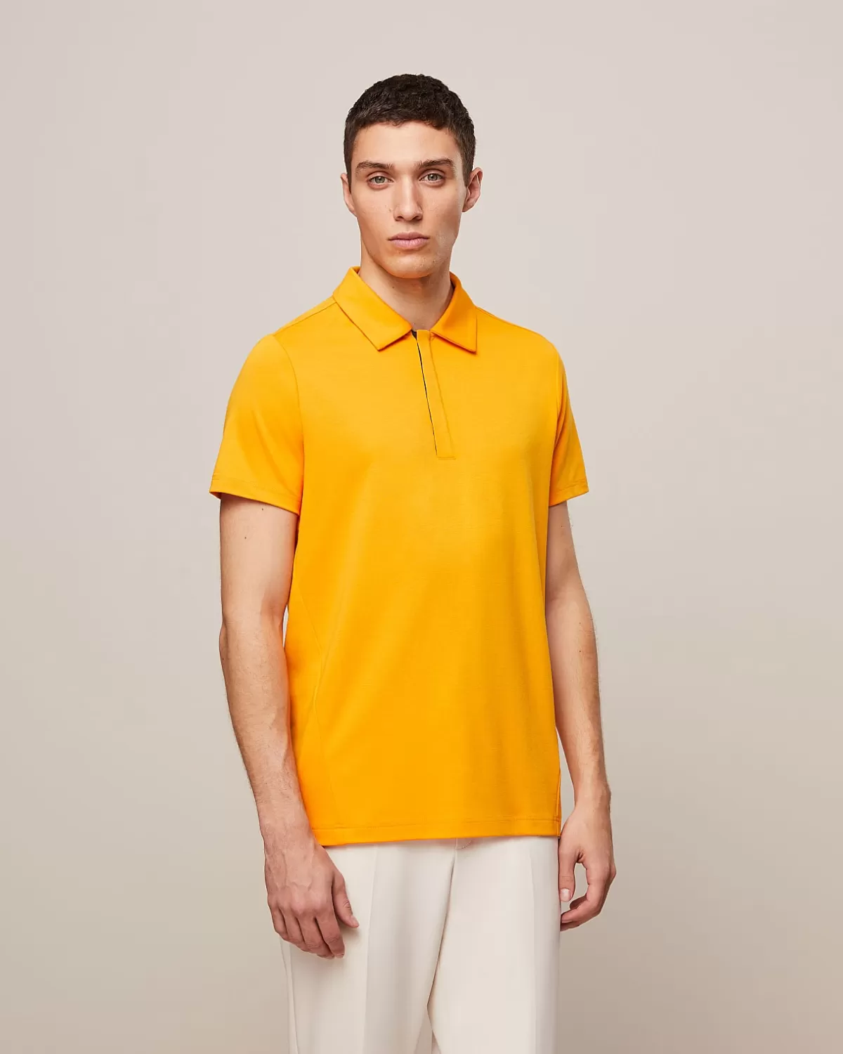 Shop AlphaTauri Jersey Polo-Shirt Warm Yellow