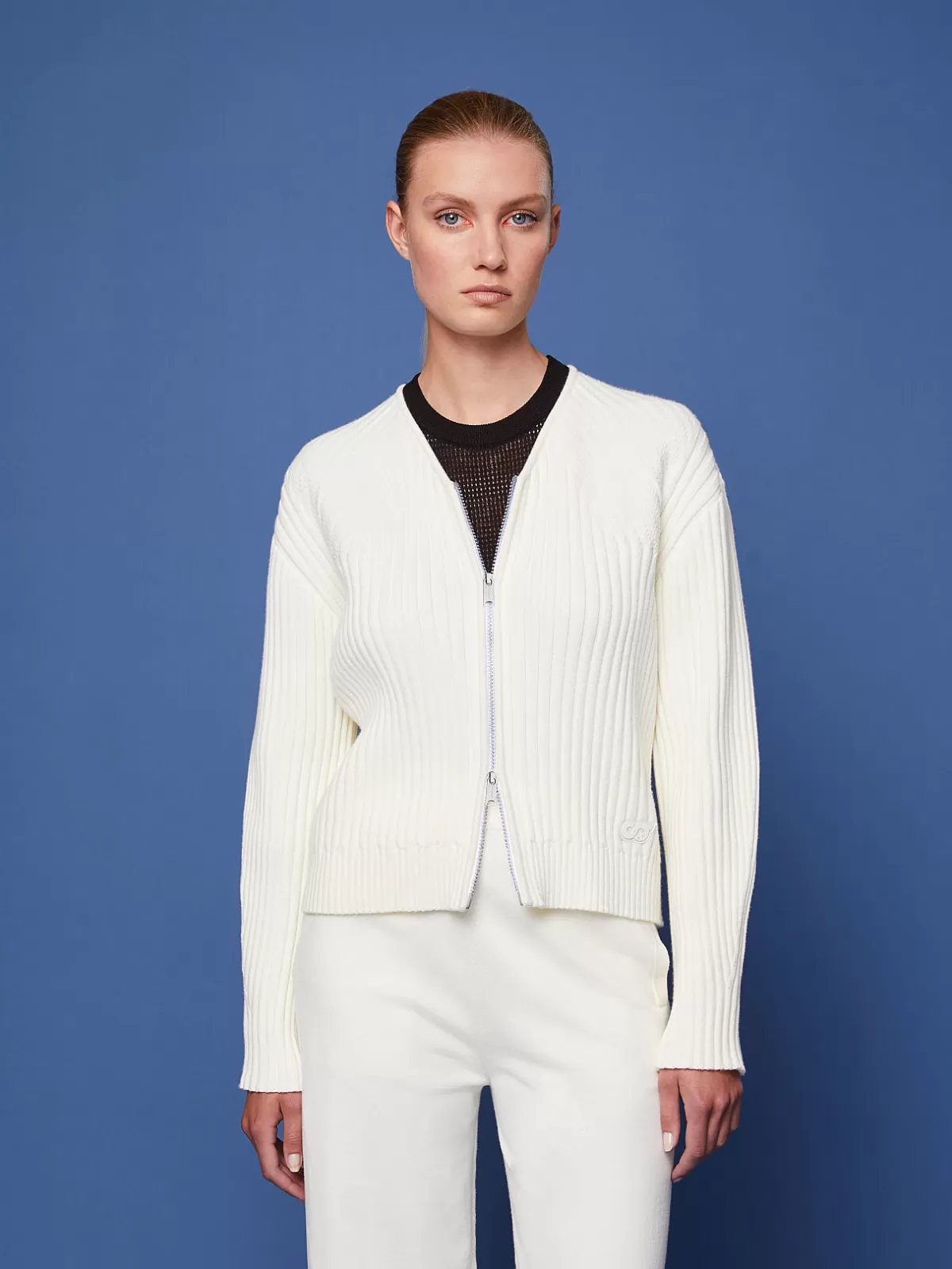 Hot AlphaTauri Knit Jacket With Balloon Sleeves Ivory