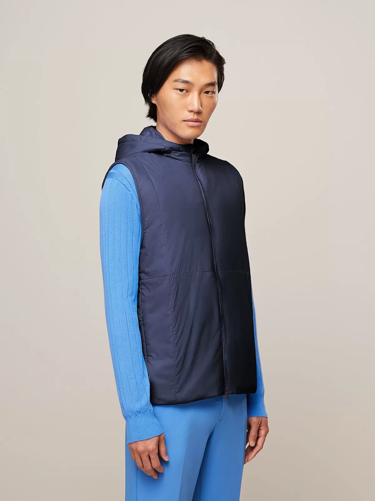 Shop AlphaTauri Light Padded Primaloft® Vest Navy