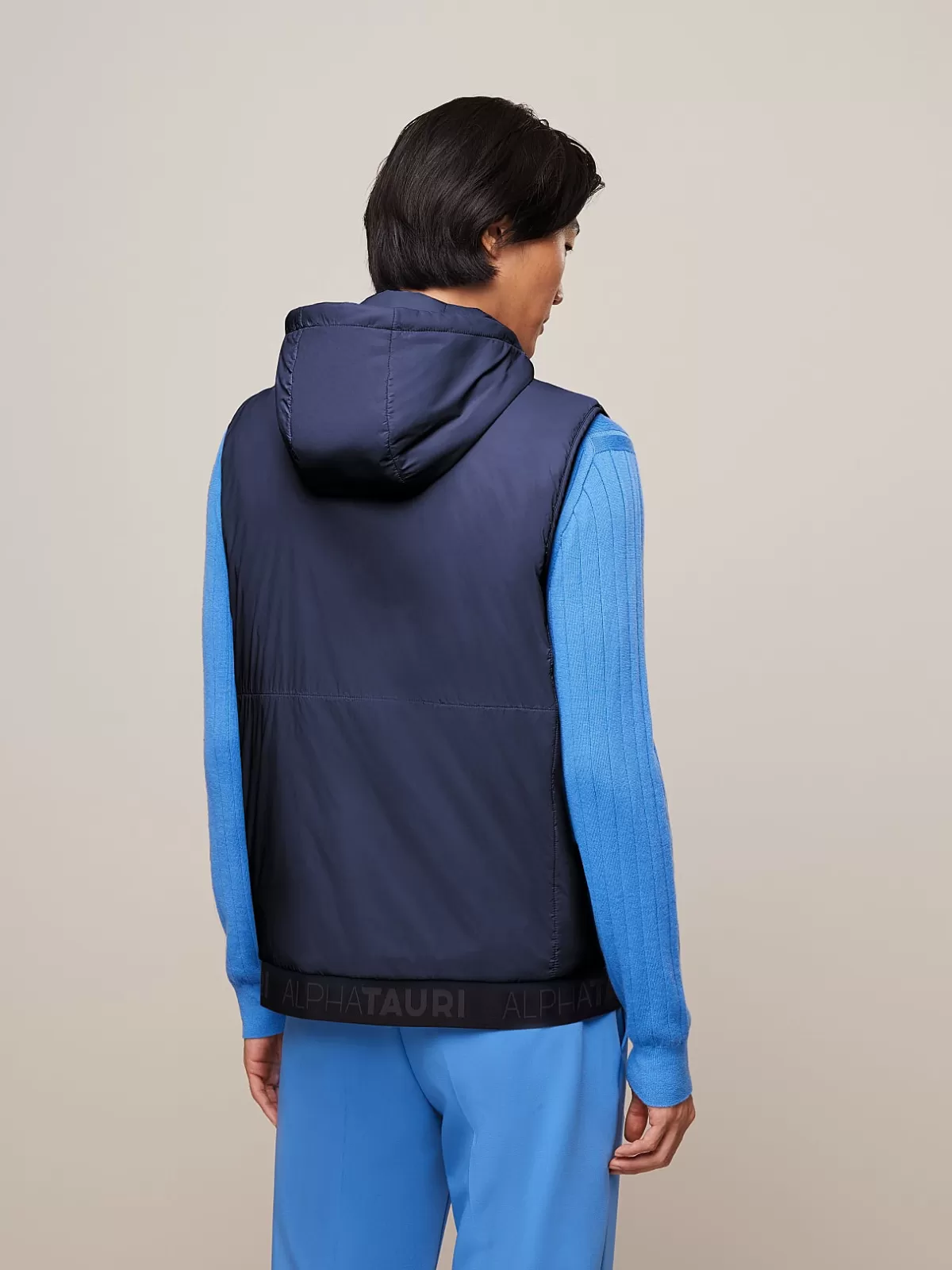 Shop AlphaTauri Light Padded Primaloft® Vest Navy