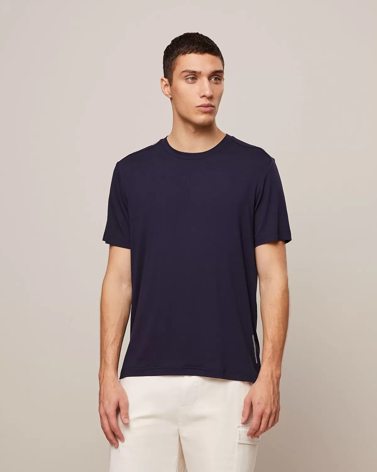 New AlphaTauri Lightweight Viscose T-Shirt Navy