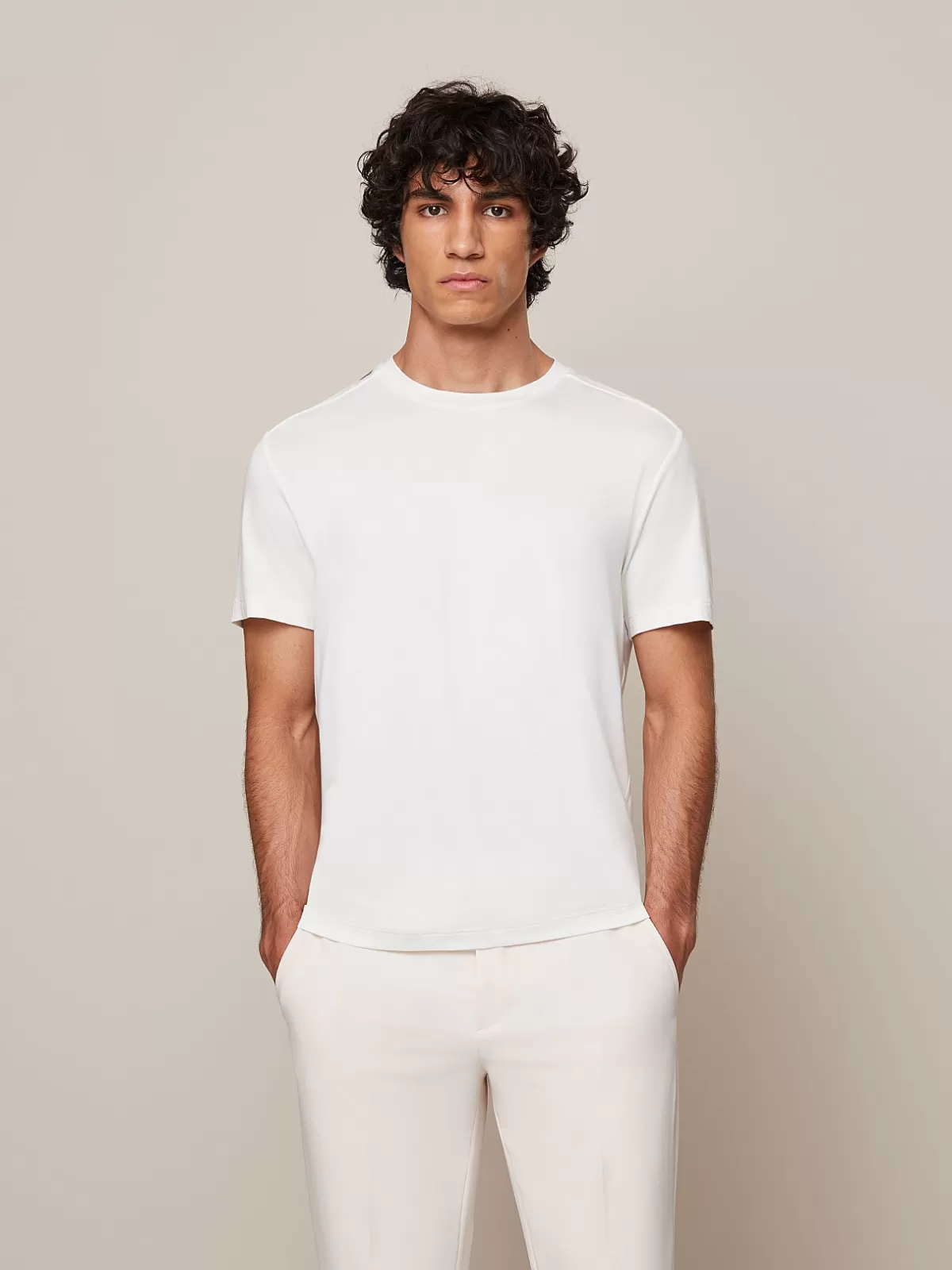 Flash Sale AlphaTauri Lightweight Viscose T-Shirt Ivory