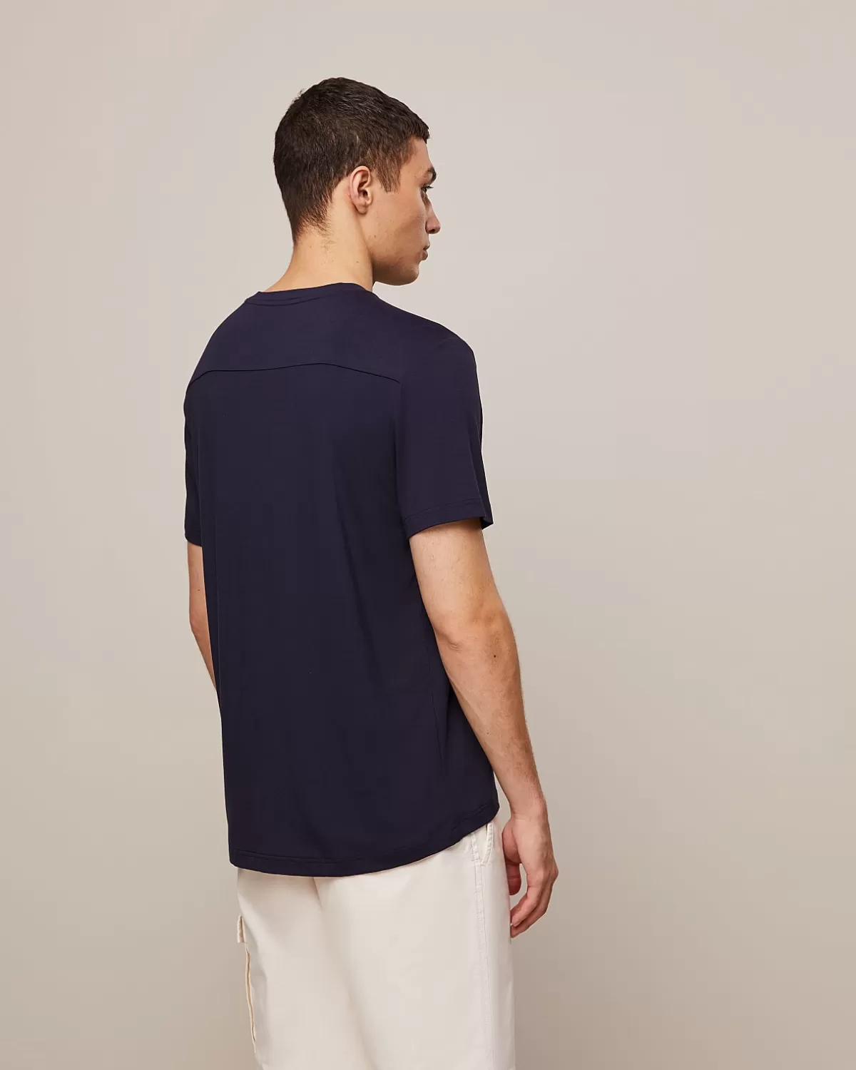 New AlphaTauri Lightweight Viscose T-Shirt Navy