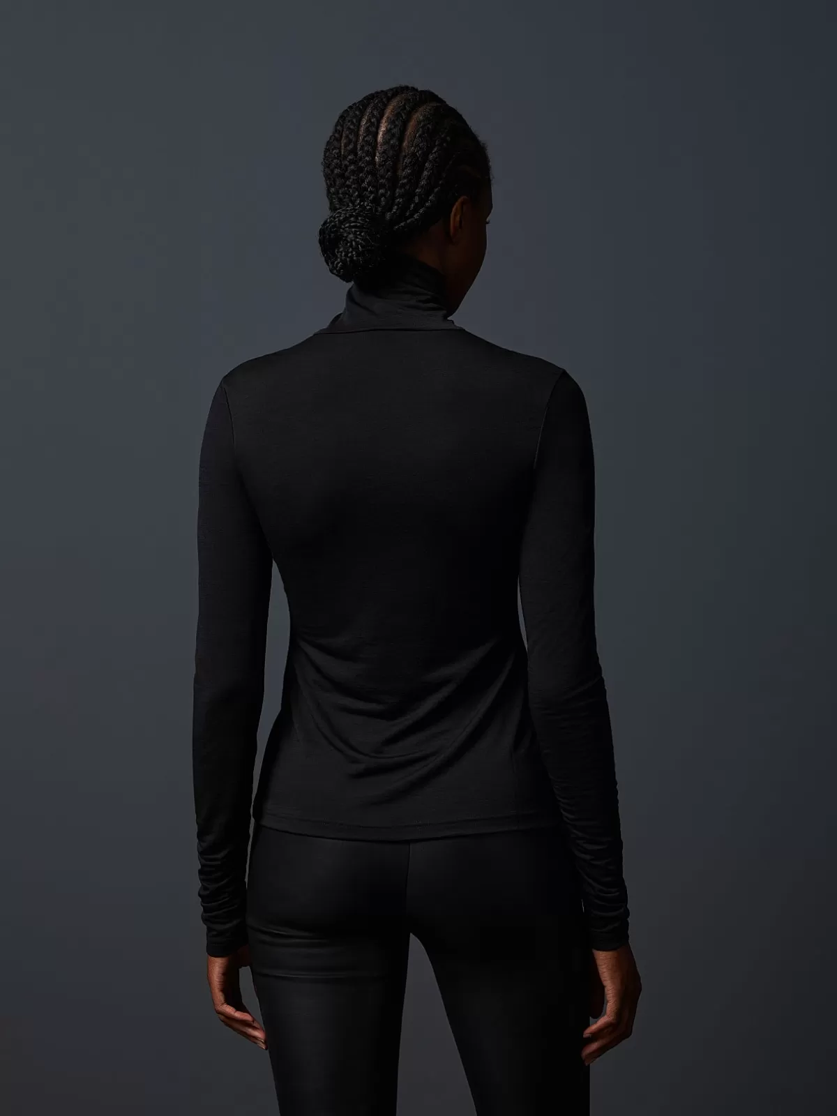 New AlphaTauri Lightweight Wool-Blend Turtleneck Black