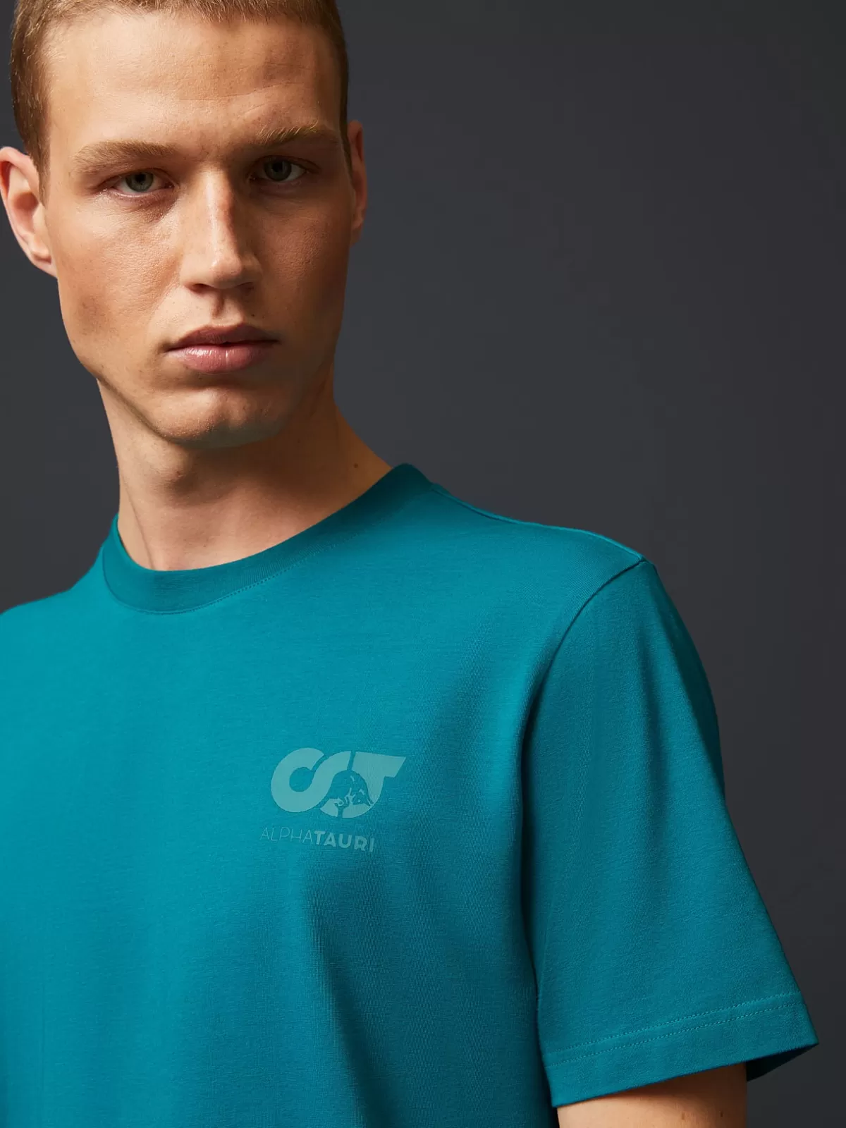 Clearance AlphaTauri Logo Print T-Shirt Petrol