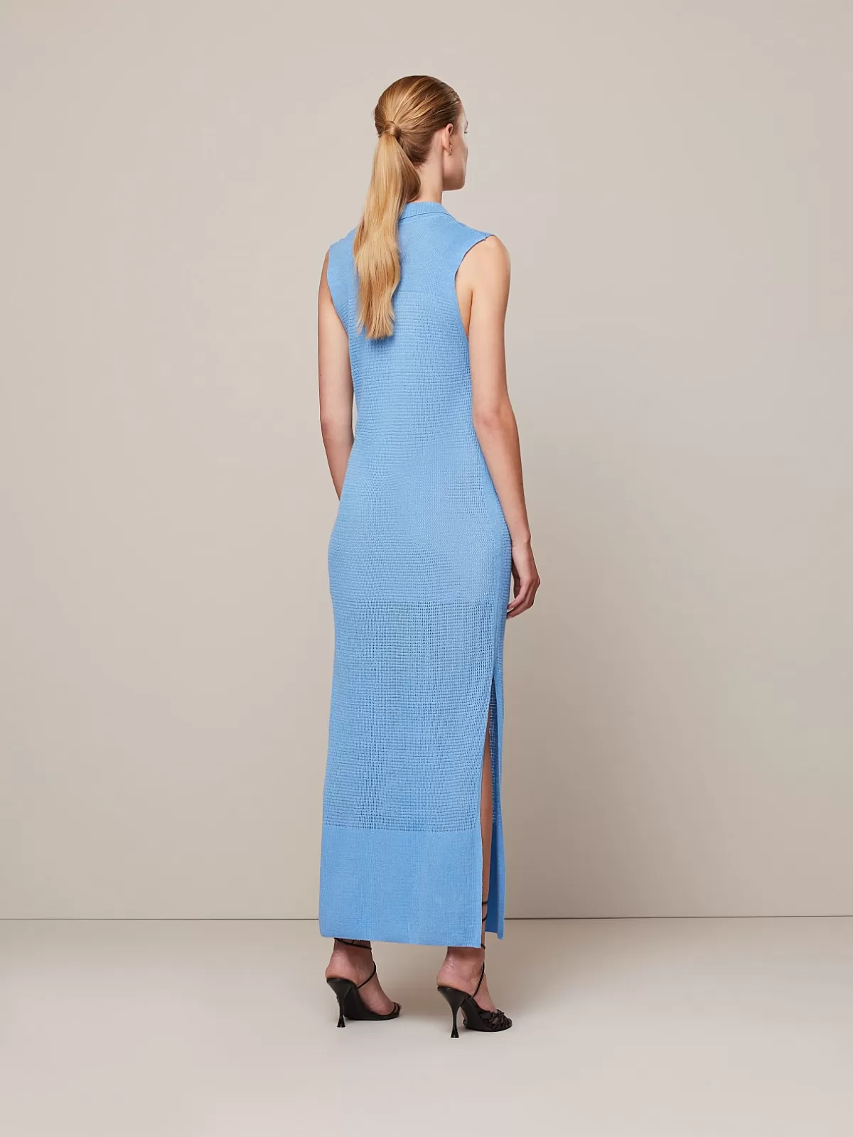 Hot AlphaTauri Long Knit Dress Sky Blue