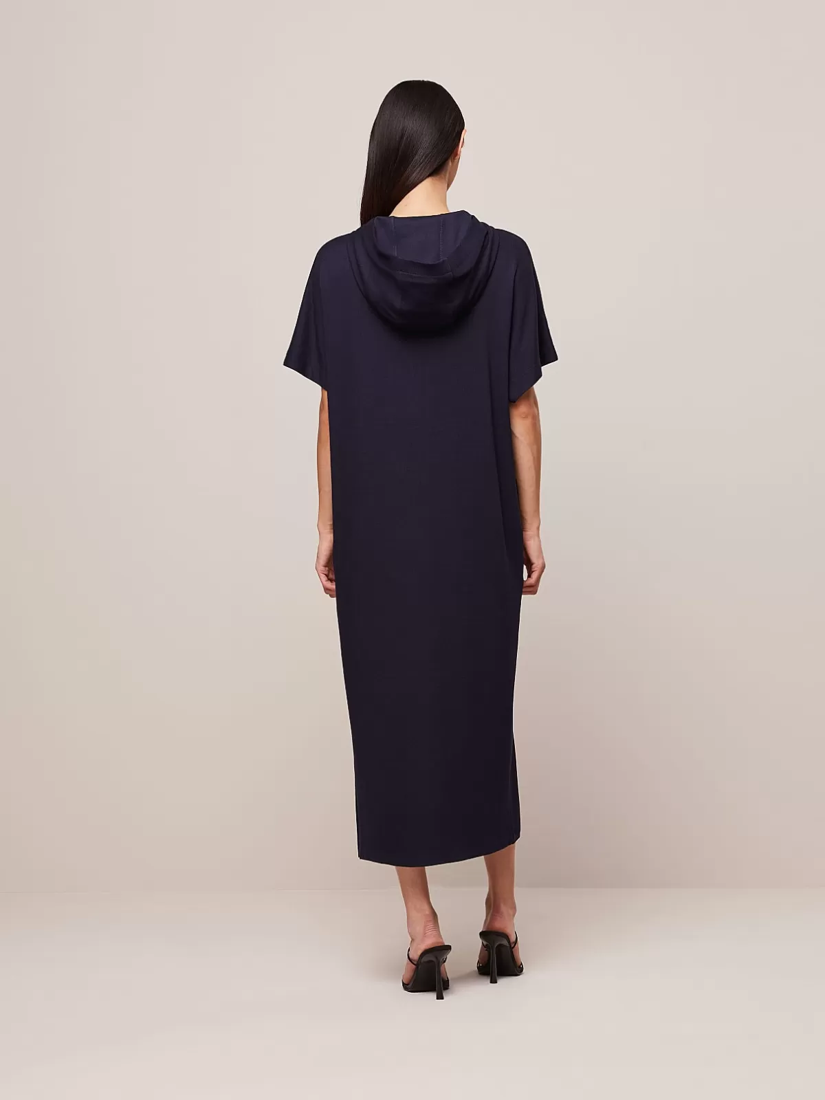 Shop AlphaTauri Long Oversized Sweat Dress Navy