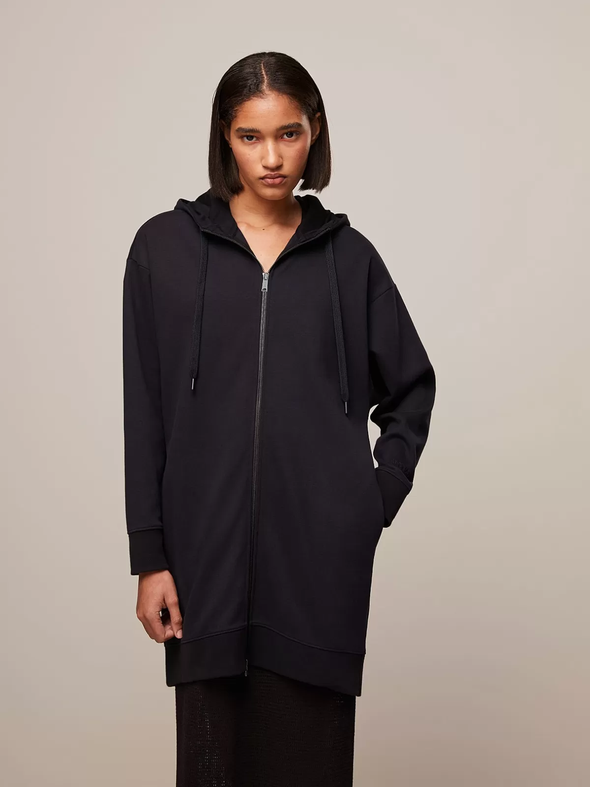 Cheap AlphaTauri Long Sweat Jacket With Hood Black