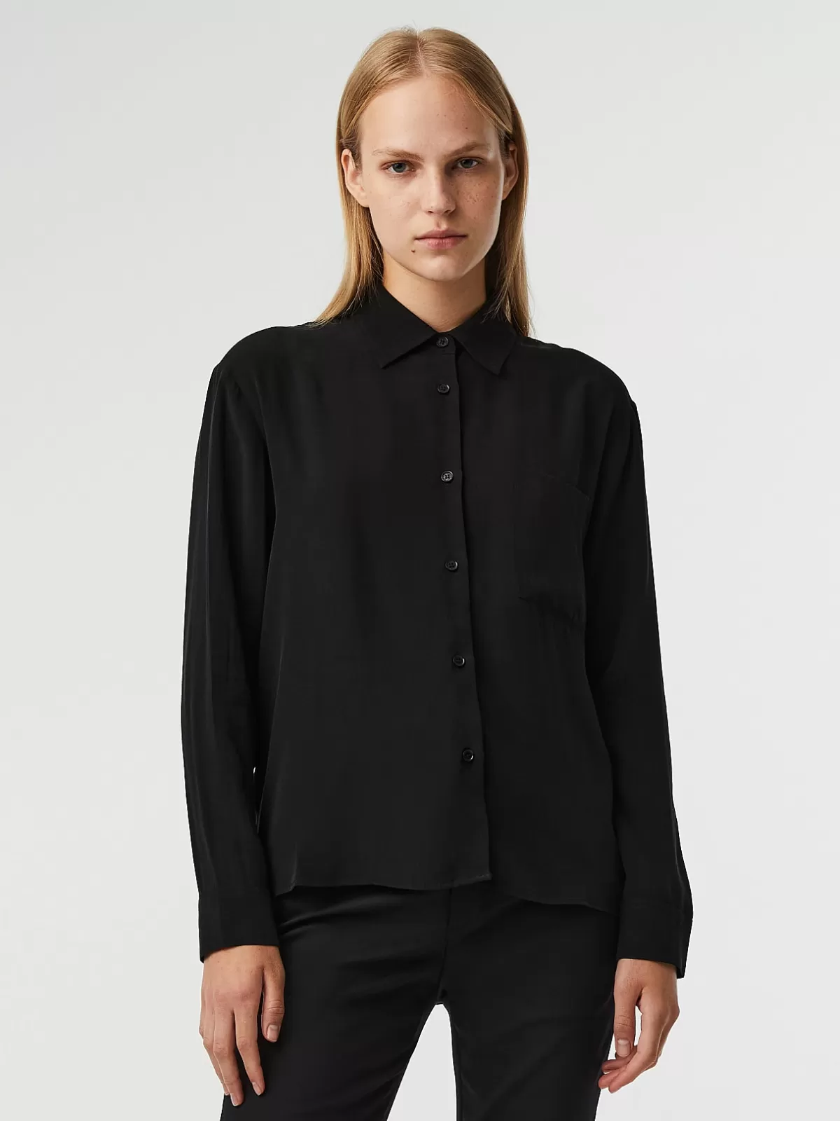 Fashion AlphaTauri Long-Sleeved Blouse Black