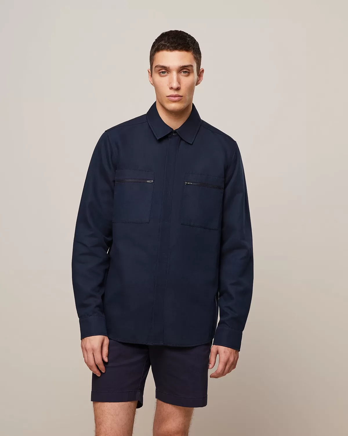 Online AlphaTauri Overshirt With Zip Pockets Navy