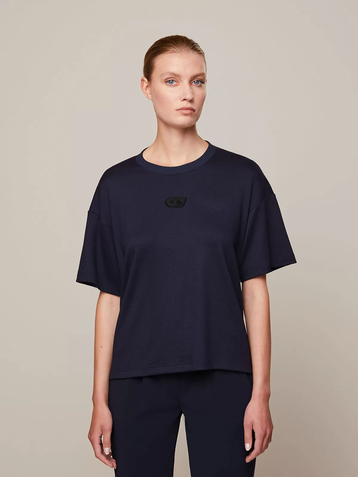 Clearance AlphaTauri Oversized T-Shirt With Back Cut-Out Navy