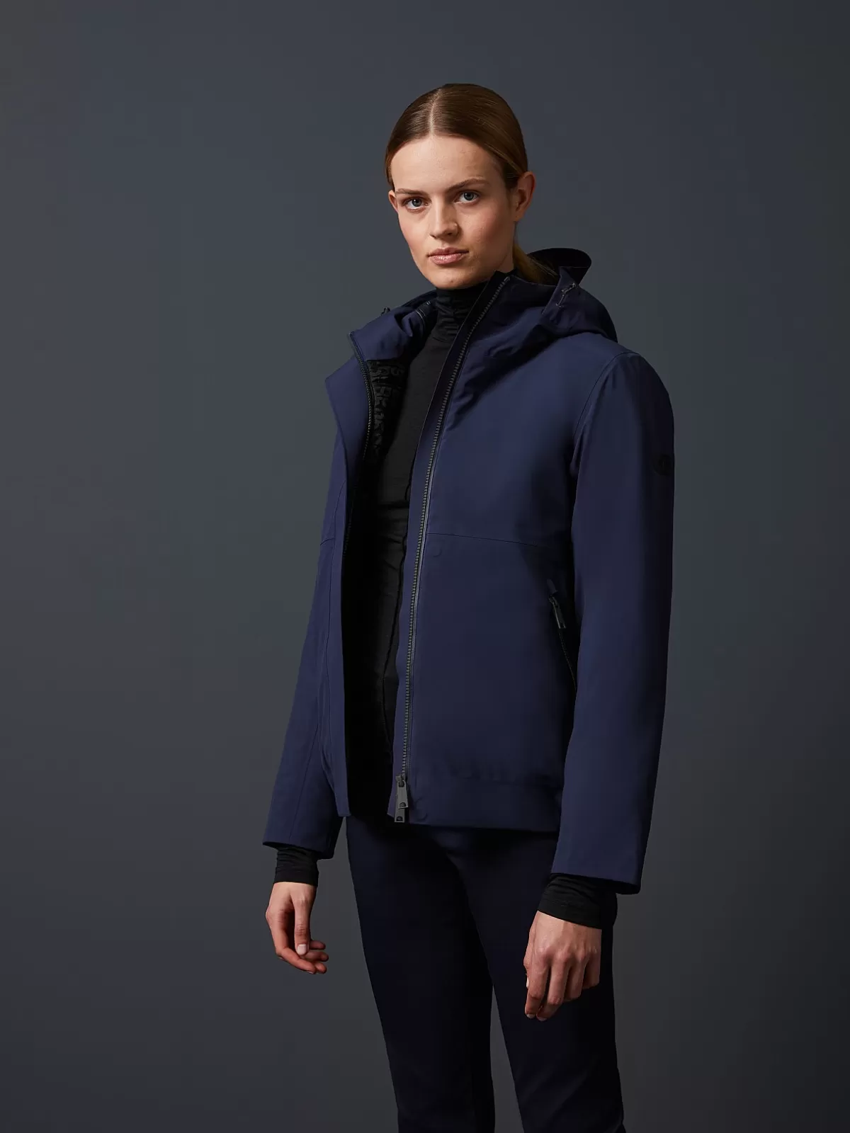 New AlphaTauri Packable Waterproof Taurobran® Jacket Navy