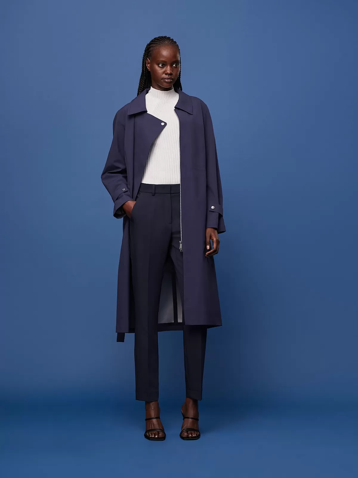 New AlphaTauri Packable Waterproof Taurobran® Trenchcoat Navy