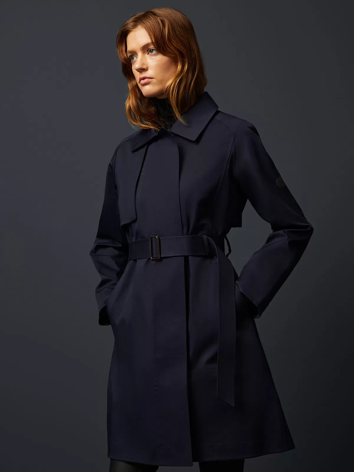 Outlet AlphaTauri Packable Waterproof Taurobran® Trenchcoat Navy