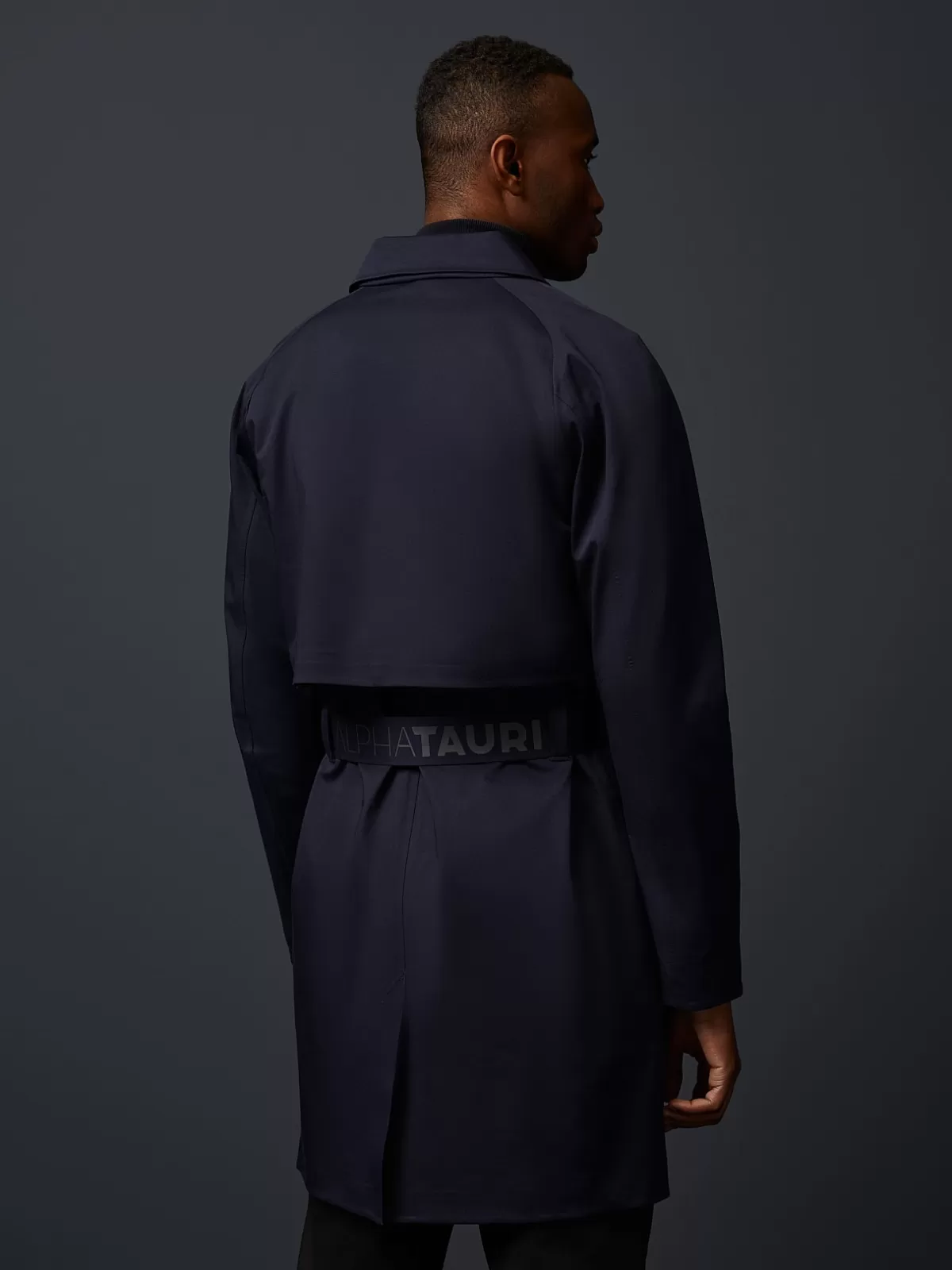 Best Sale AlphaTauri Packable Waterproof Taurobran® Trenchcoat Navy